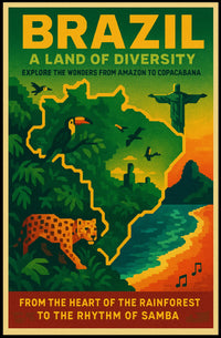 Brazil A Land Of Diversity Poster