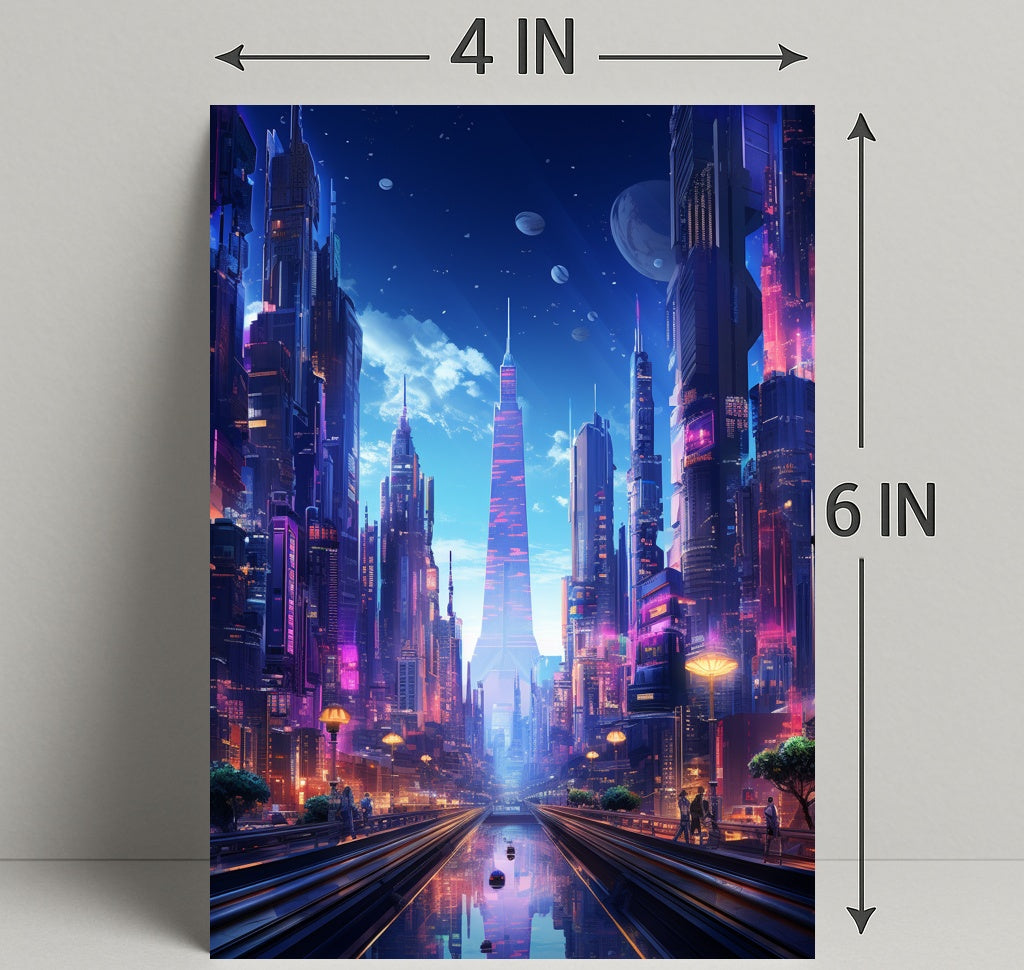 Futuristic Cityscape Poster