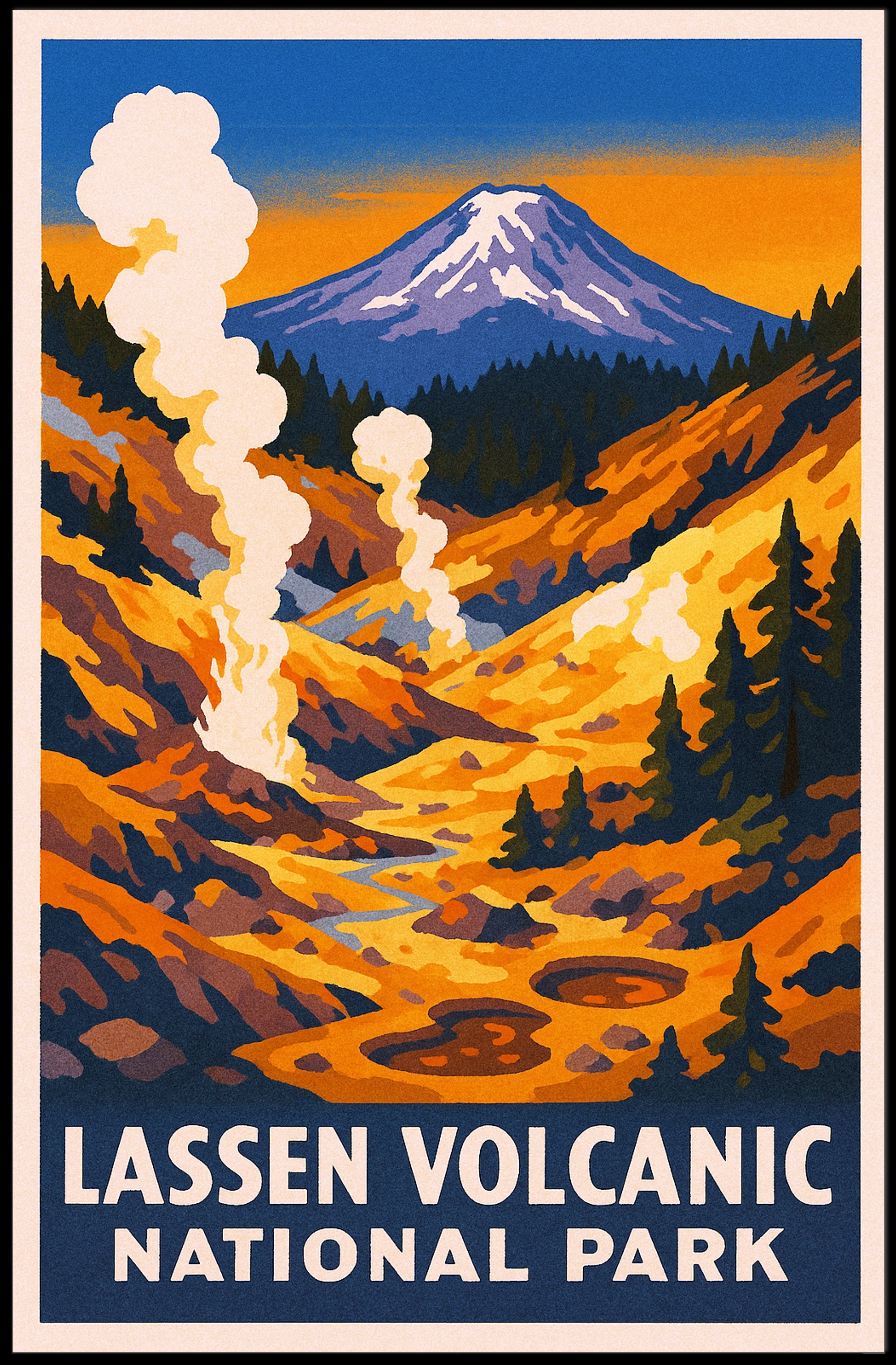 Lassen Volcanic National Park Poster PosterGoat