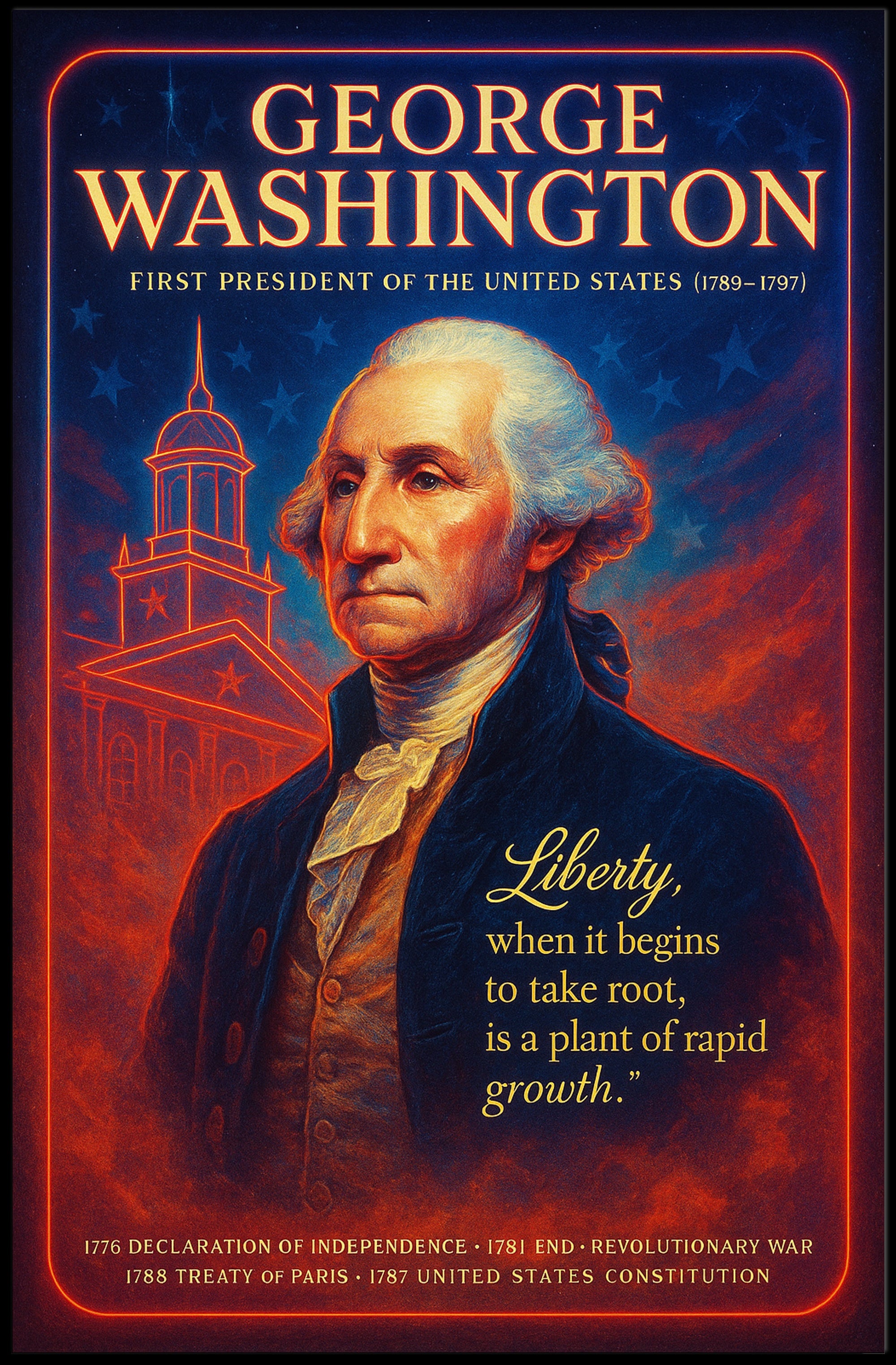 George Washington 1st President Poster PosterGoat