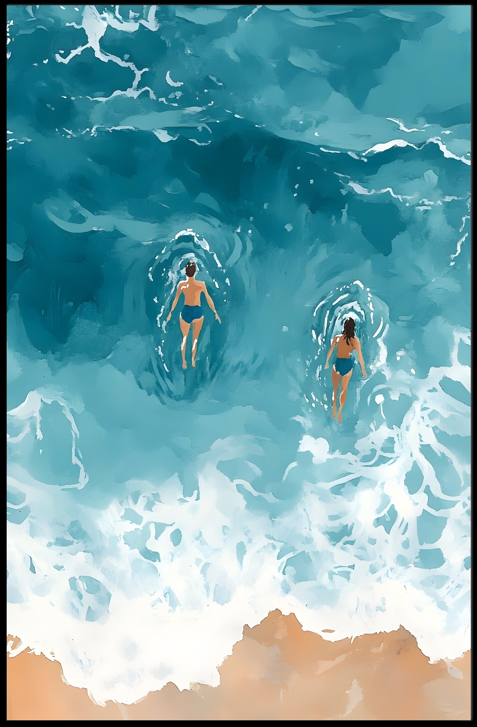 Ocean Serenity Poster Coastal Wall Art Print