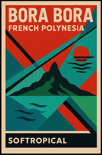 Bora Bora Retro Travel Poster PosterGoat