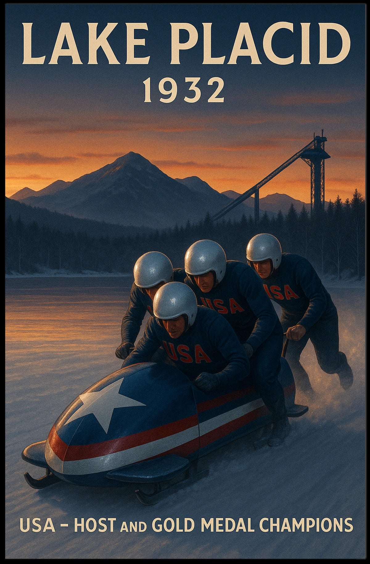 Lake Placid 1932 Winter Olympics Poster