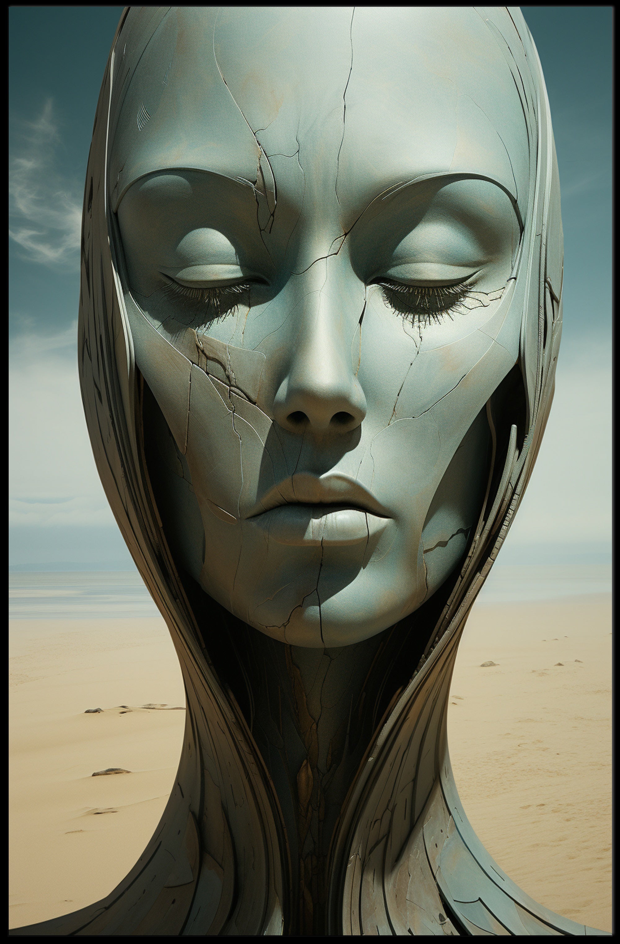 Ethereal Serenity In The Desert Poster