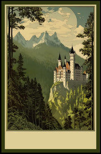 Enchanted Castle in the Mountains Poster