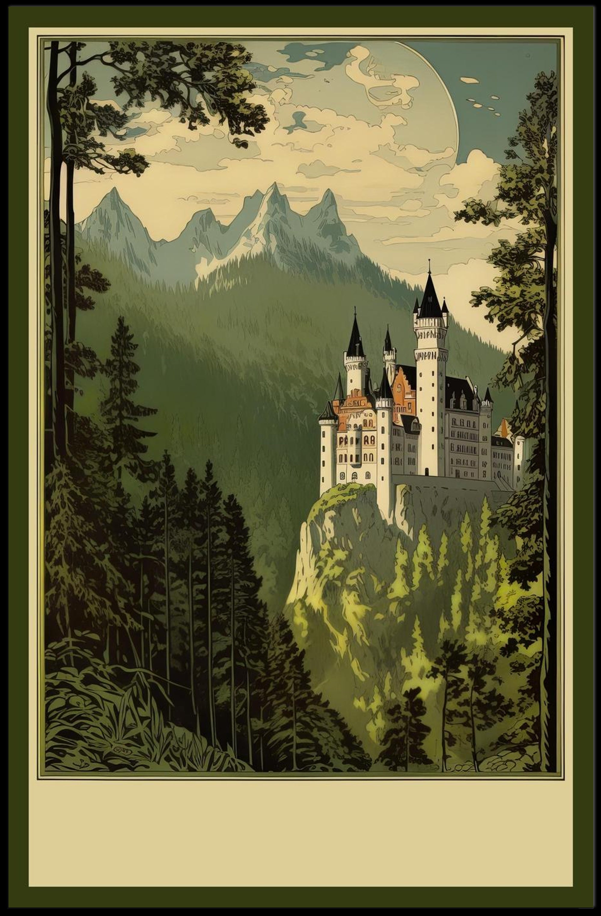 Enchanted Castle in the Mountains Poster