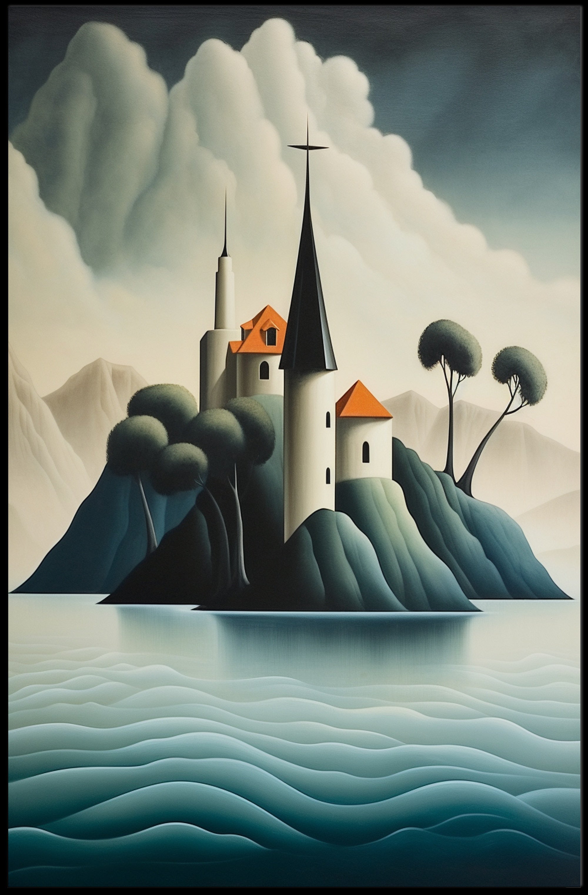 Enchanted Island Fortress Poster PosterGoat