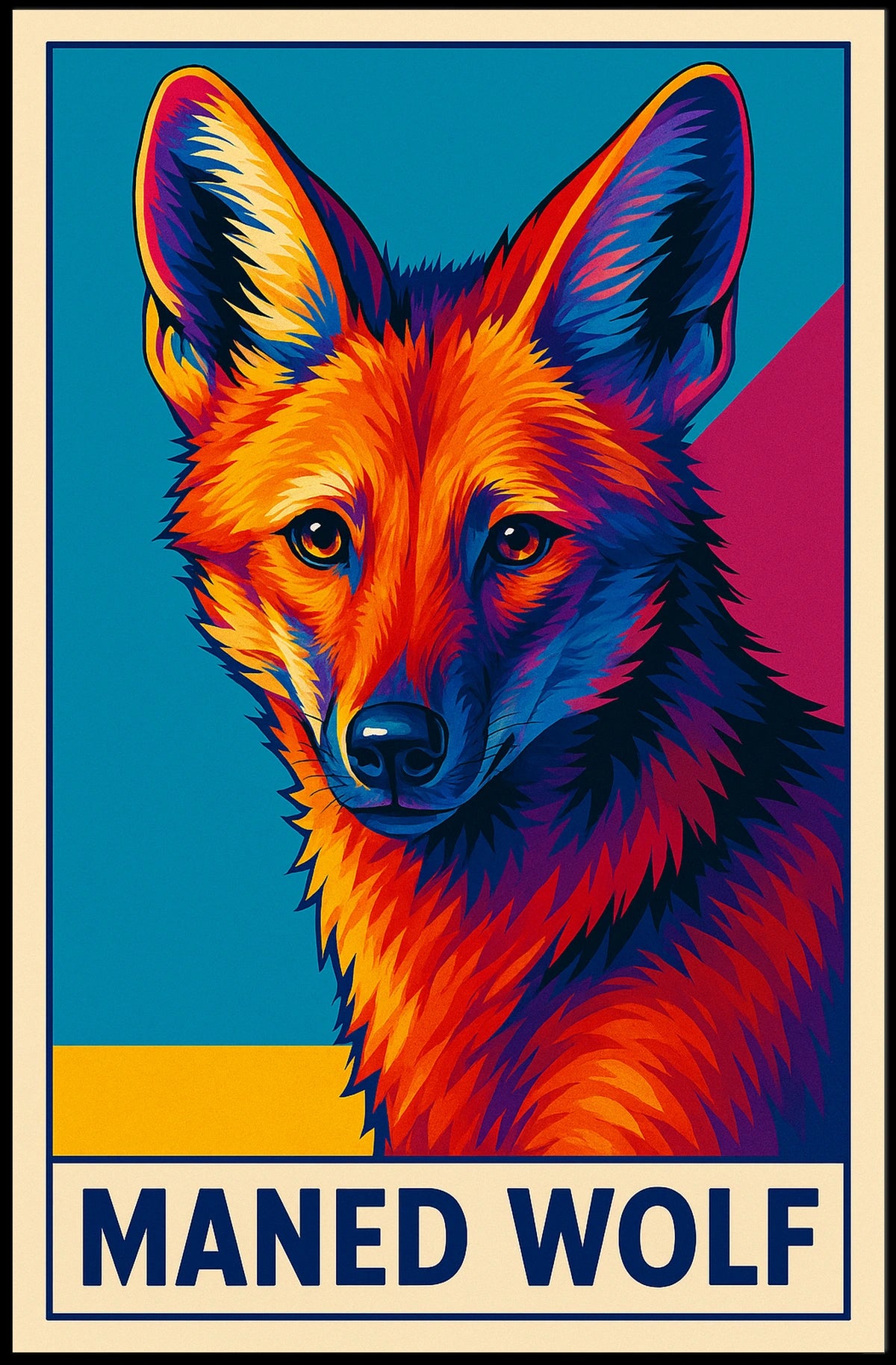 Maned Wolf Poster
