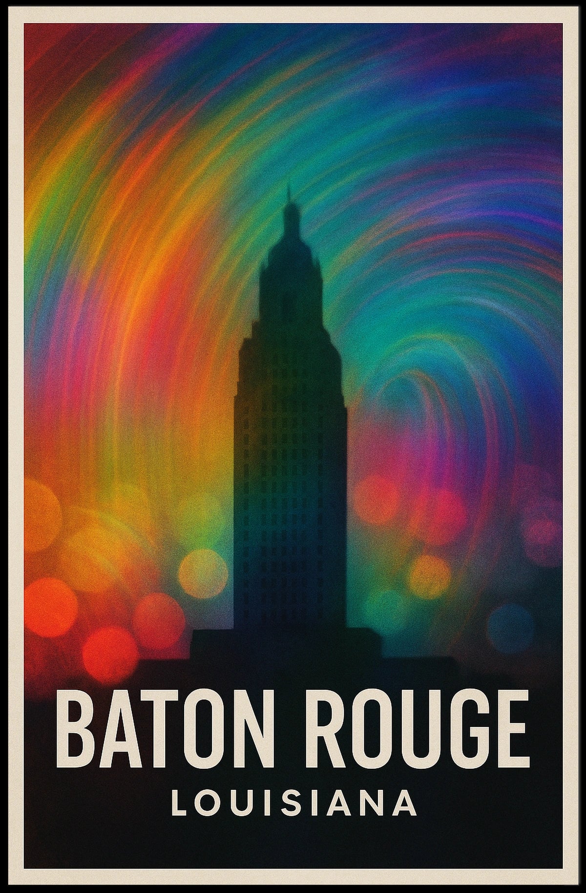 Baton Rouge Vibes Minimalist Decor Lovers Poster