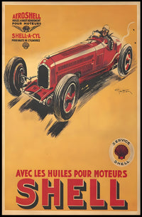 Vintage Shell Motor Oil Advertisement Poster