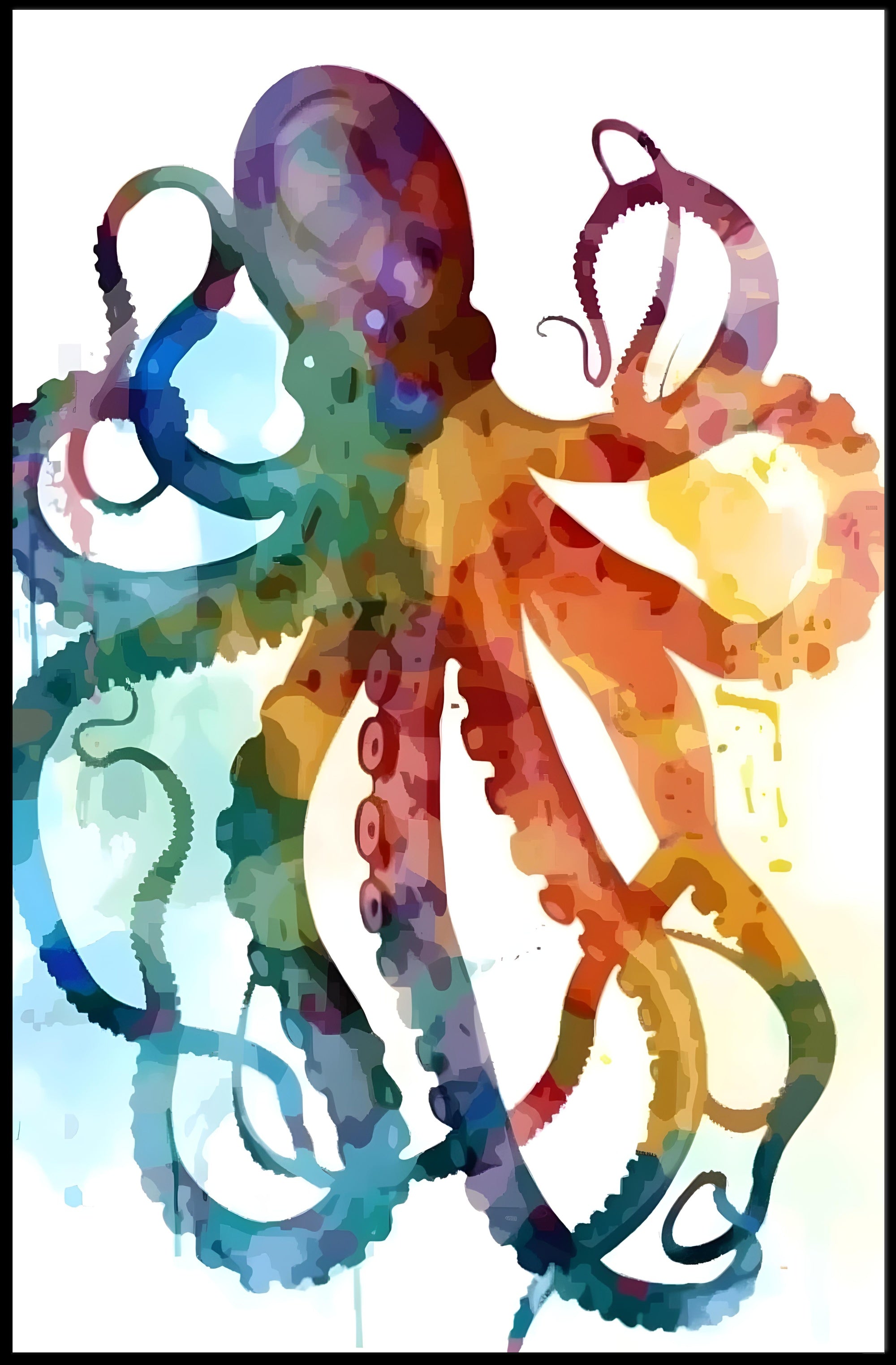 Vibrant Octopus Art Poster