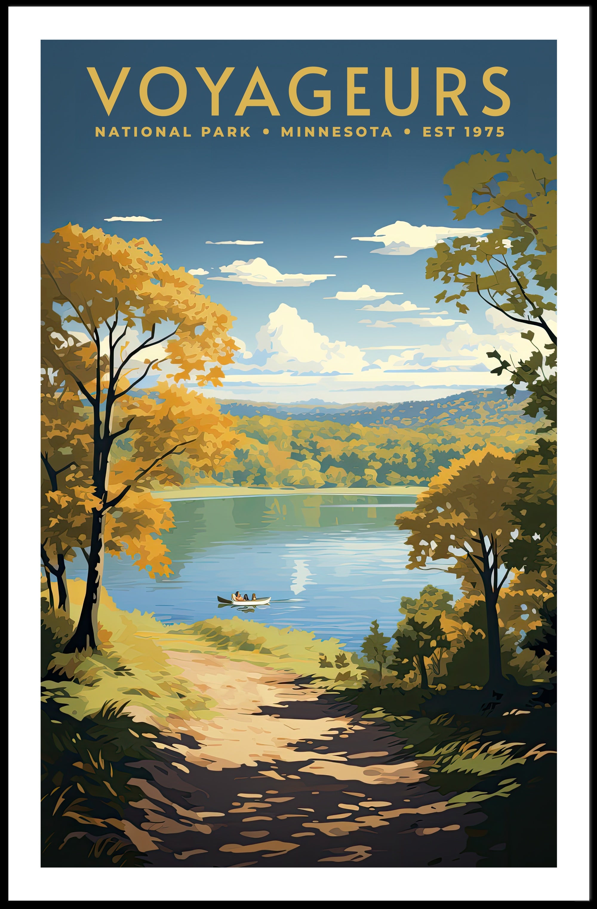 Voyageurs National Park Vintage Poster Print