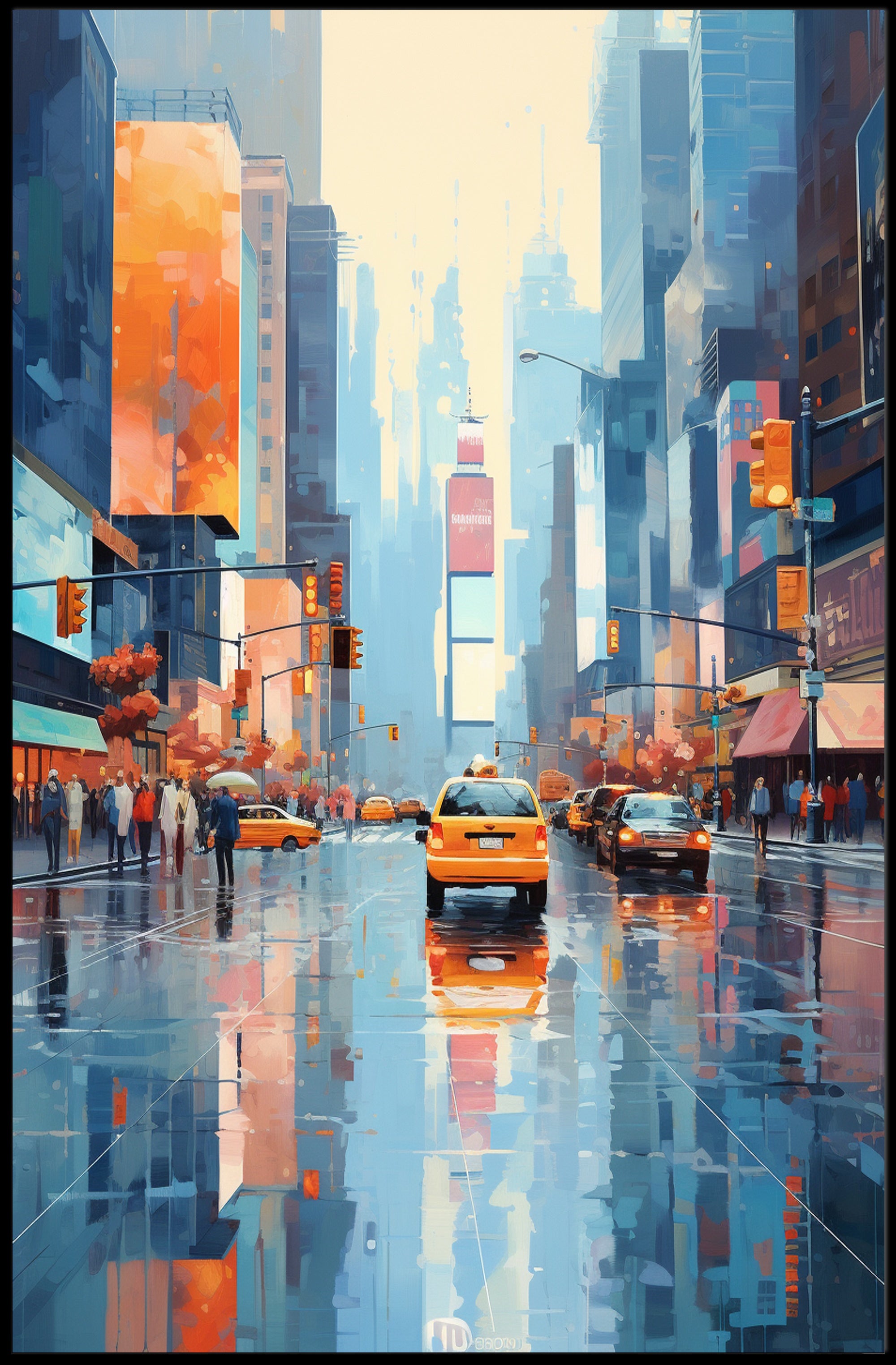 Cityscape Reflections Poster PosterGoat