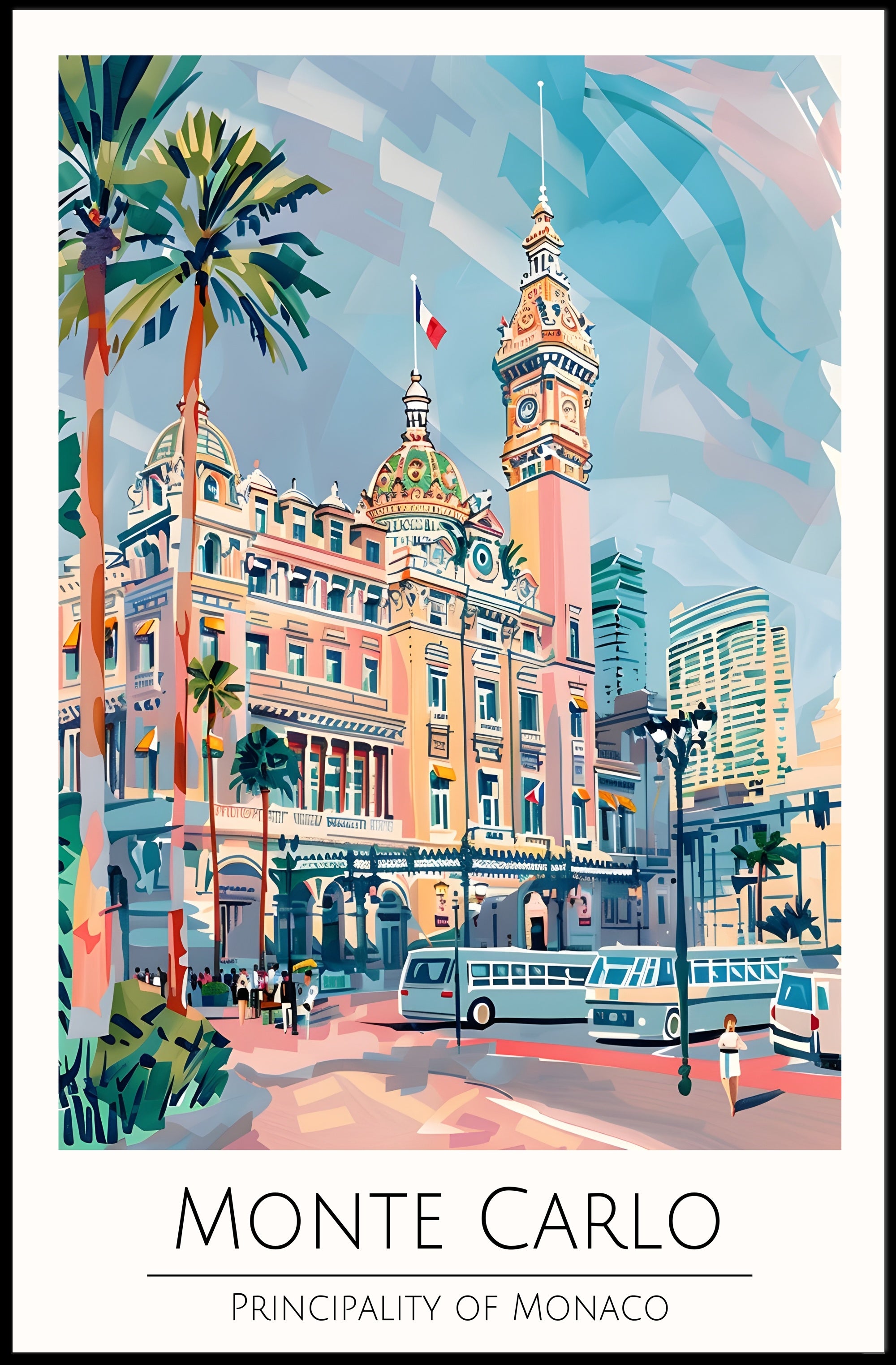 Monte Carlo Travel Poster PosterGoat
