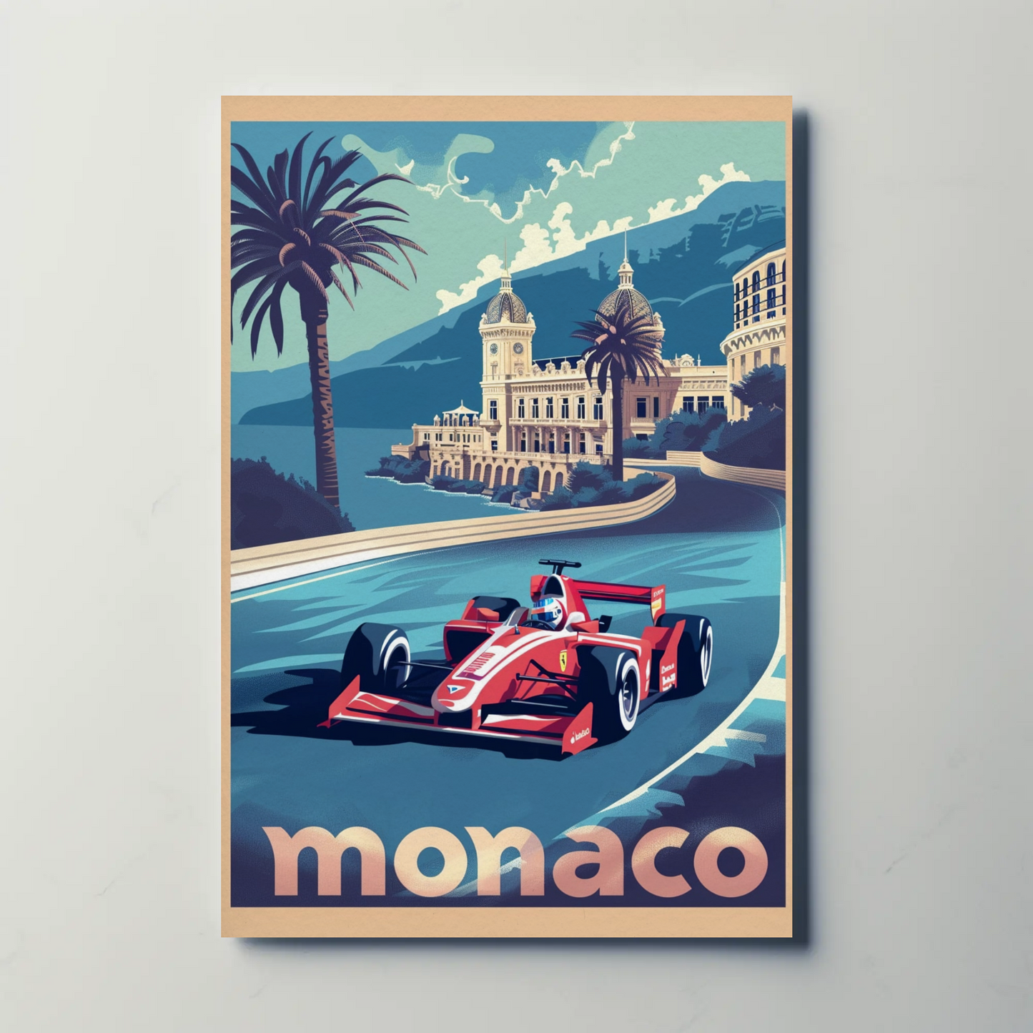 Monaco Formula One Racing Heritage Travel Poster