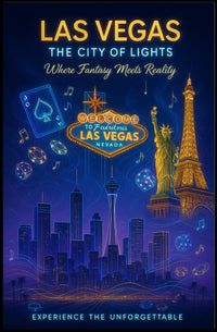 Las Vegas The City of Lights Poster PosterGoat