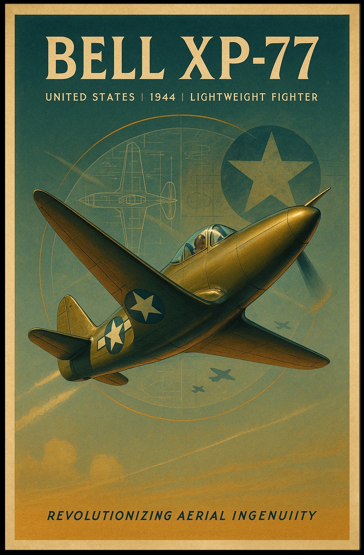 Bell XP-77 Lightweight Fighter Poster