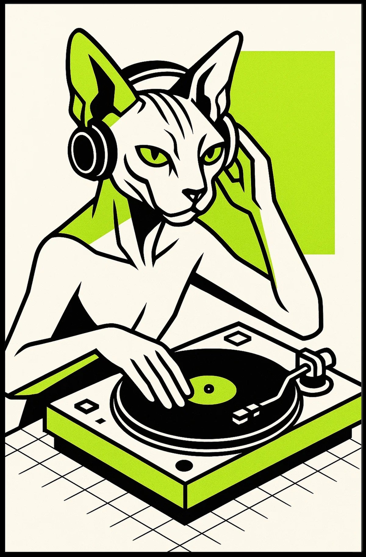 Dj Cat Vibes Poster