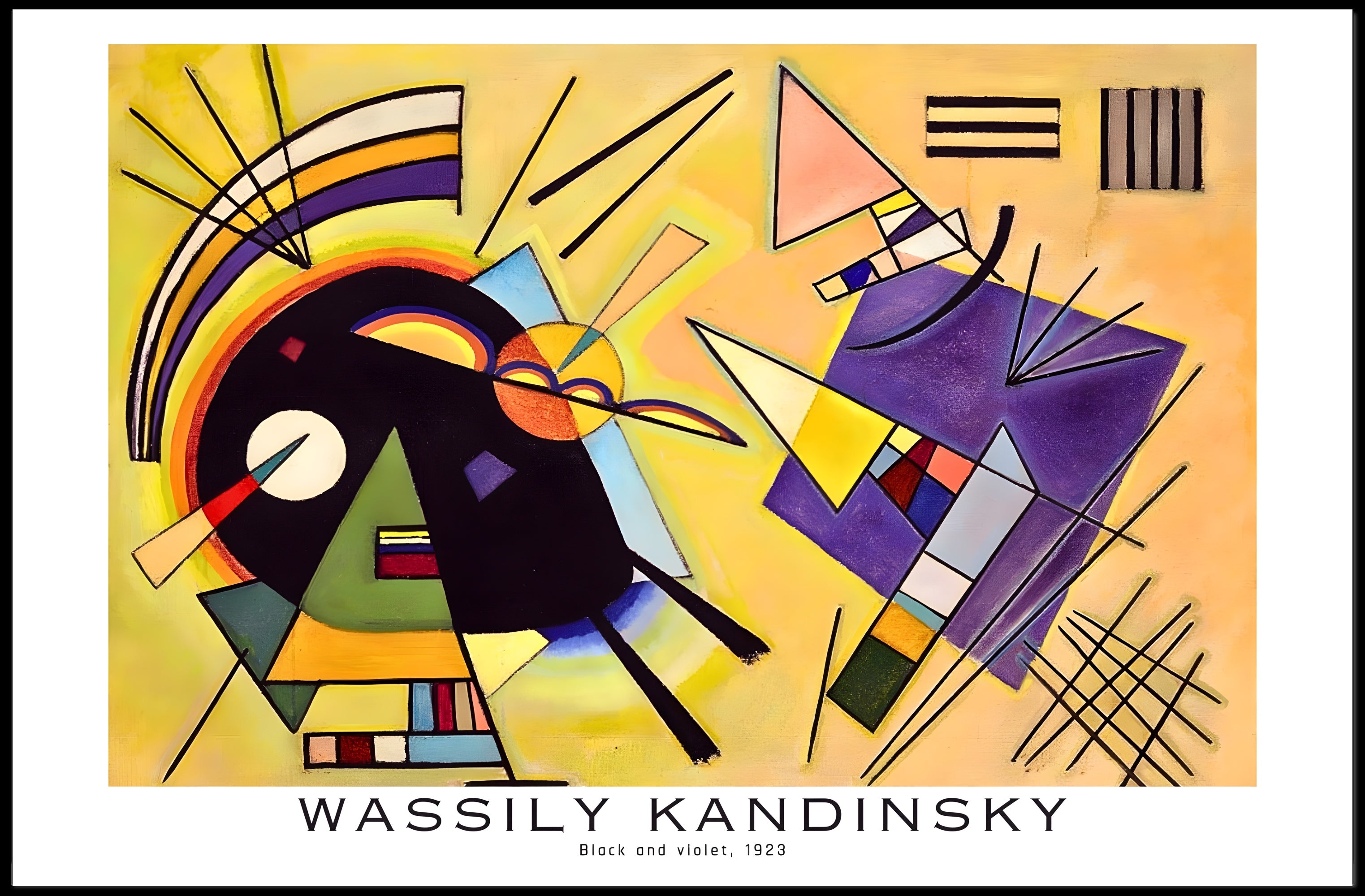 Wassily Kandinsky Black and Violet 1923 Poster