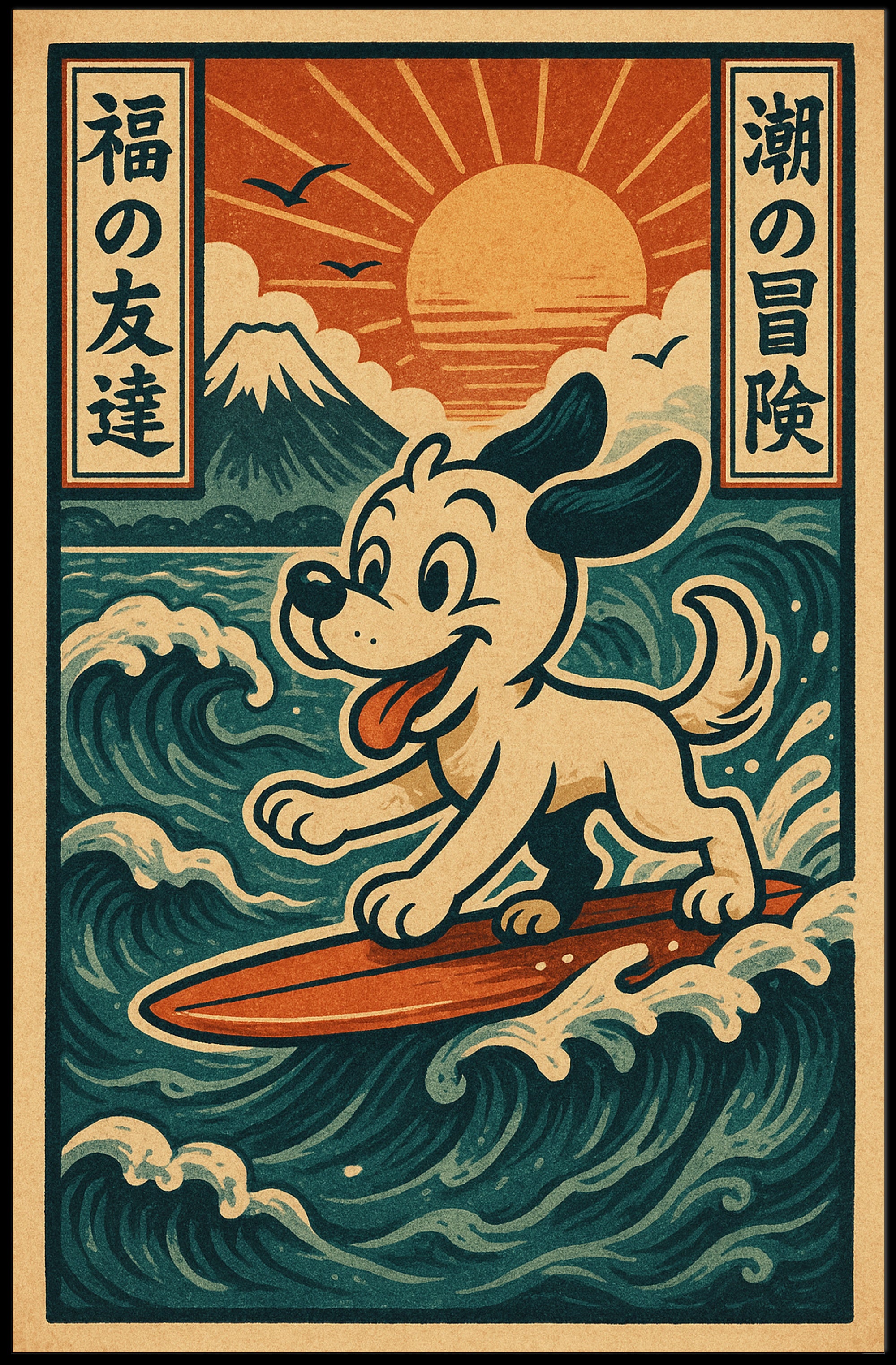 Surfing Adventure Poster PosterGoat