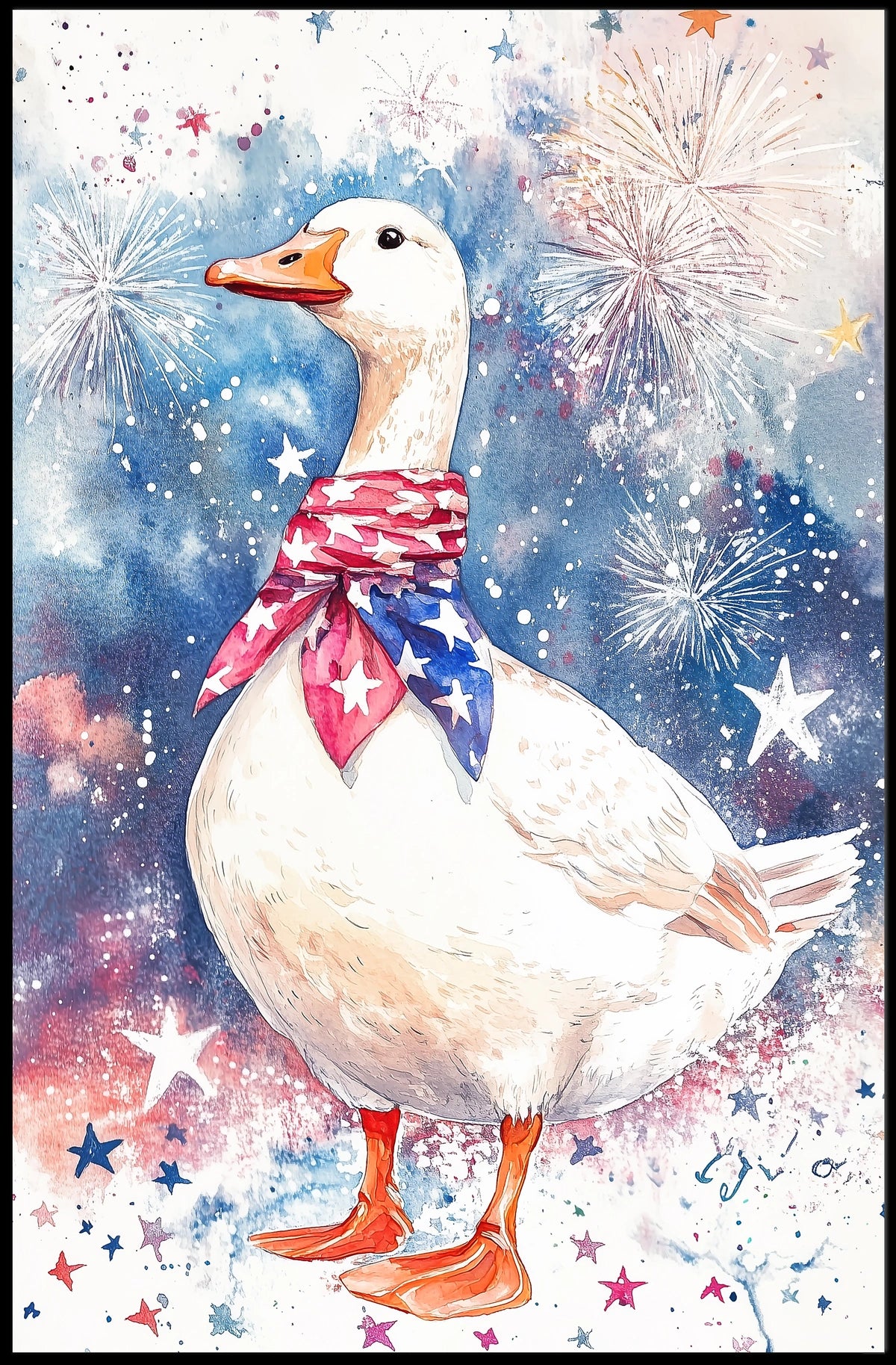 patriotic goose Poster