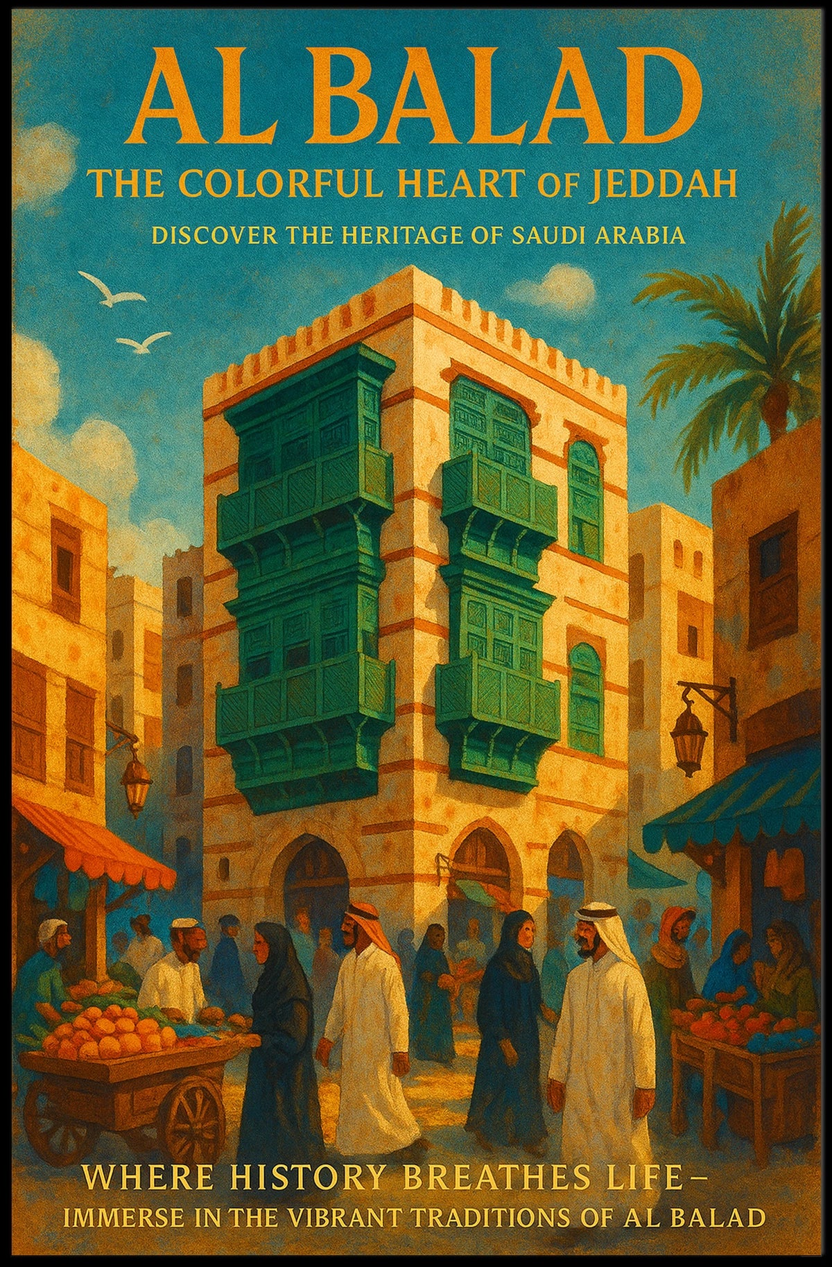 Al Balad The Colorful Heart Of Jeddah Poster