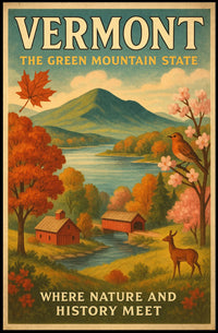 Vermont Scenic Beauty Travel Poster PosterGoat