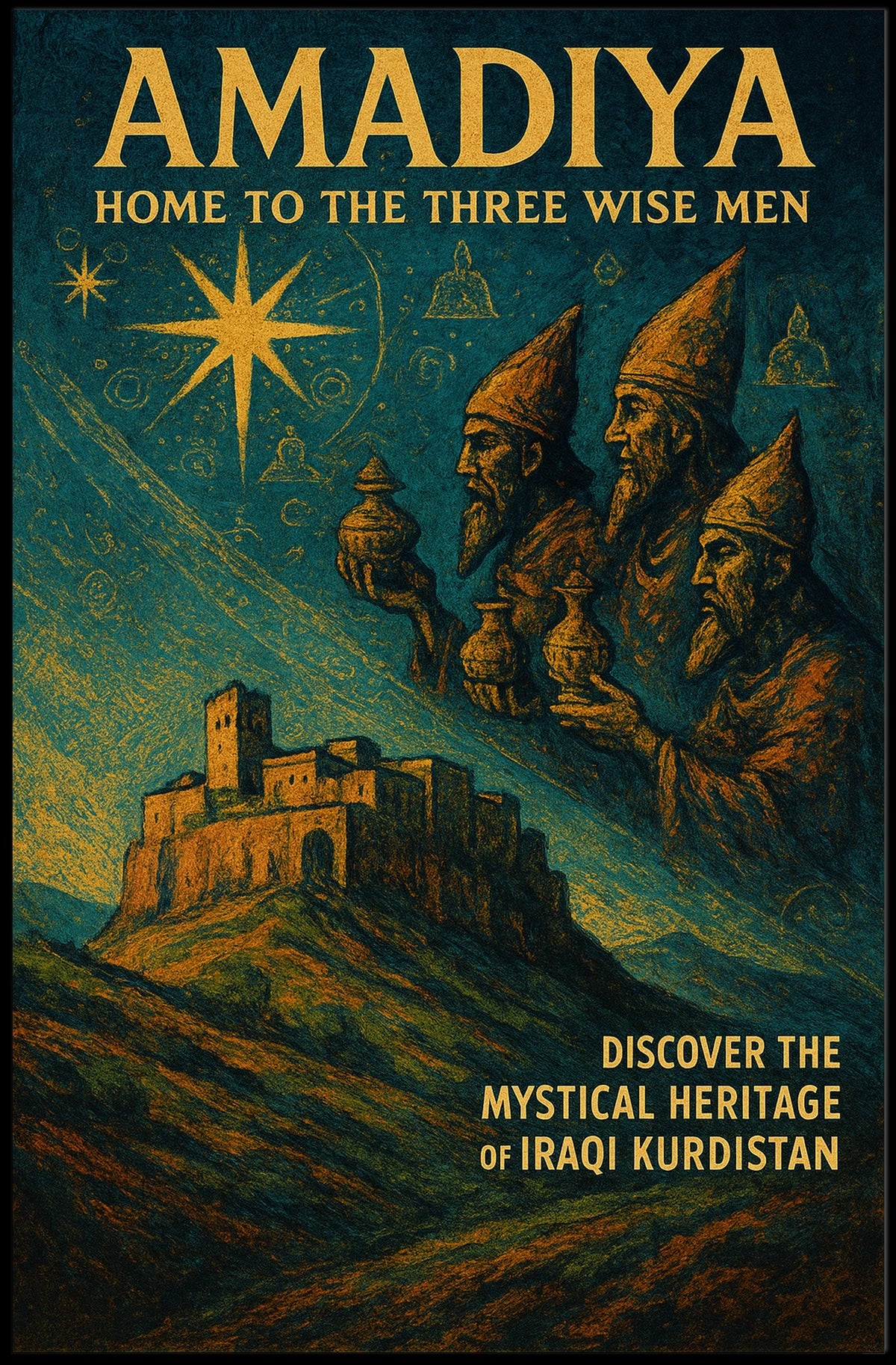 Amadiya Home to the Three Wise Men Poster