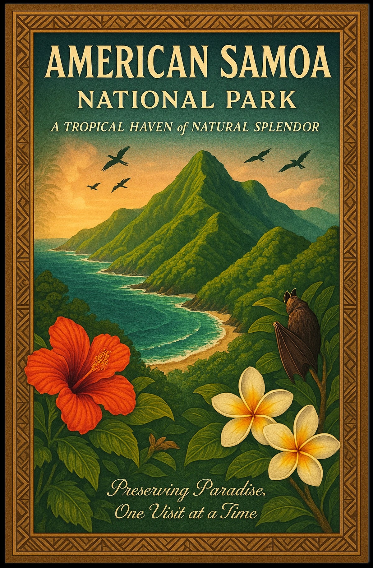 American Samoa National Park: A Tropical Haven Poster
