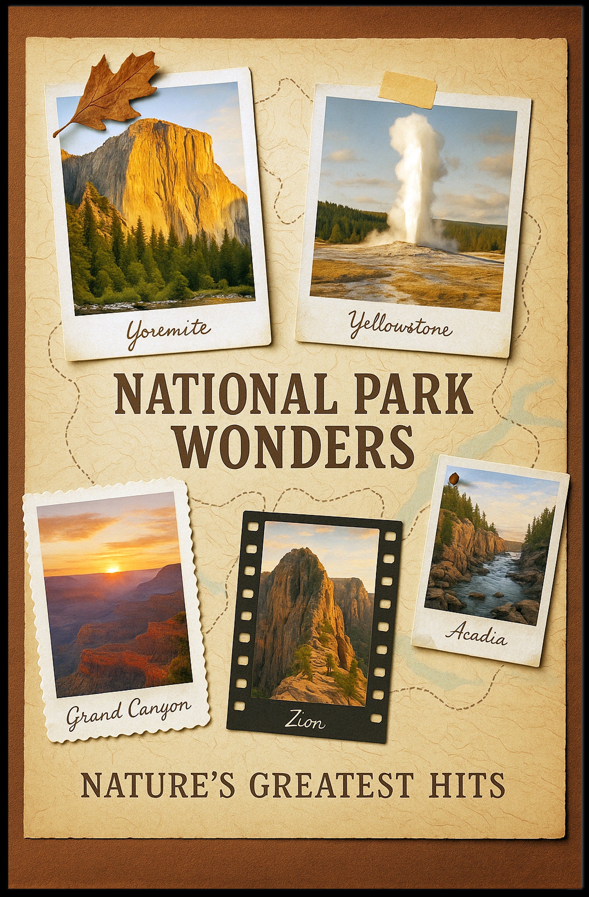 National Park Wonders Poster PosterGoat