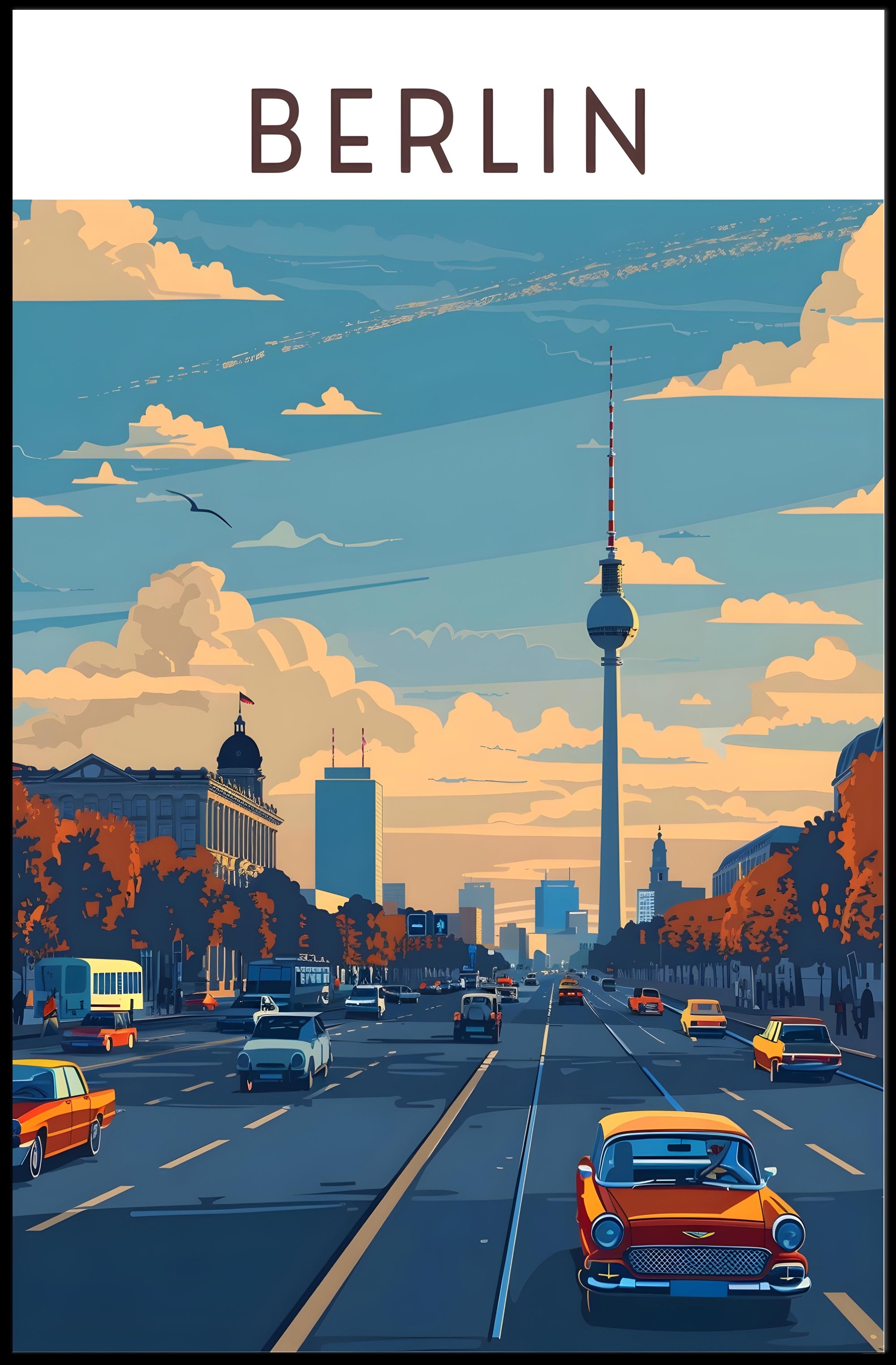 Berlin Cityscape Poster
