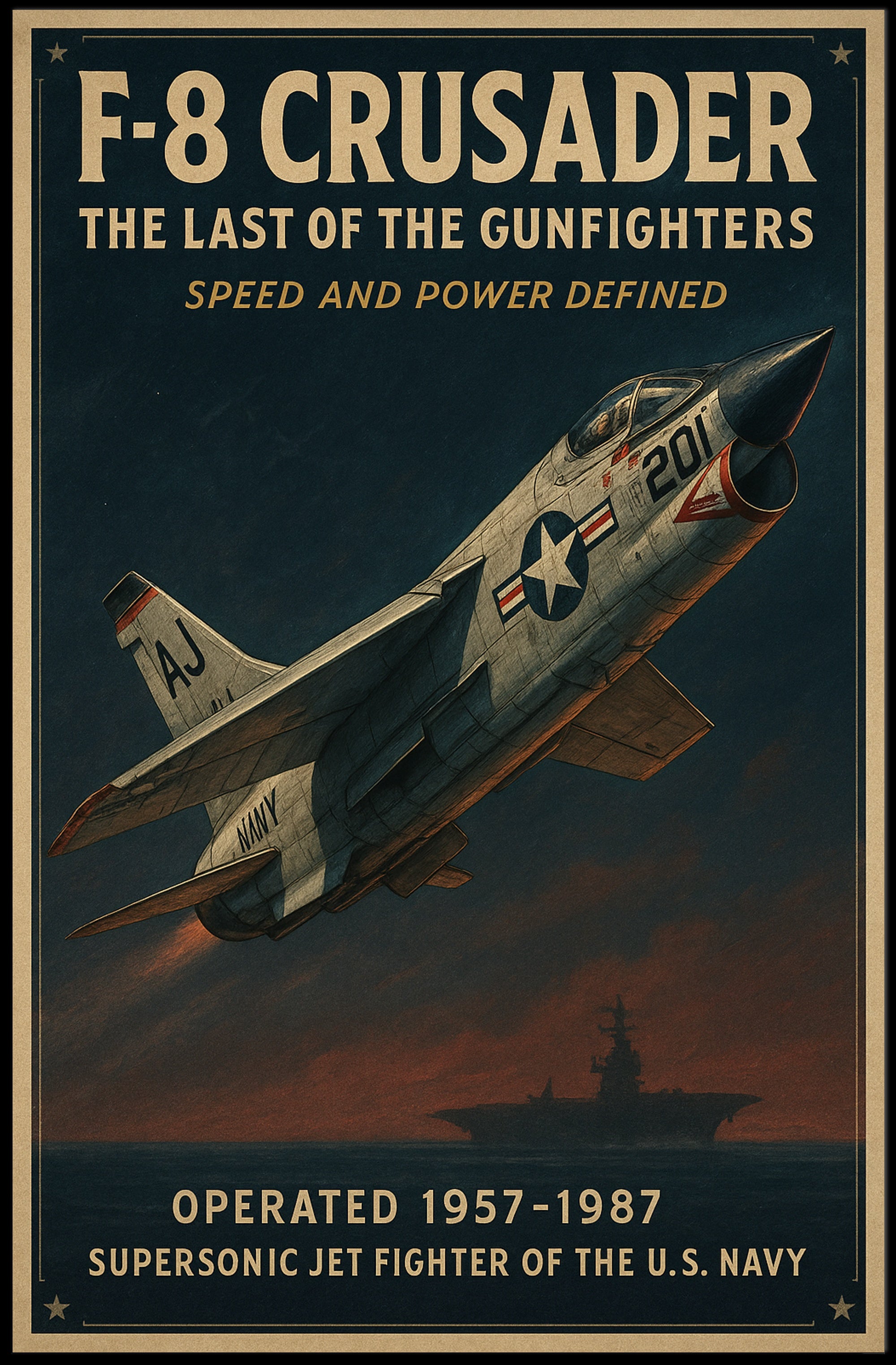 F-8 Crusader The Last of the Gunfighters Poster PosterGoat