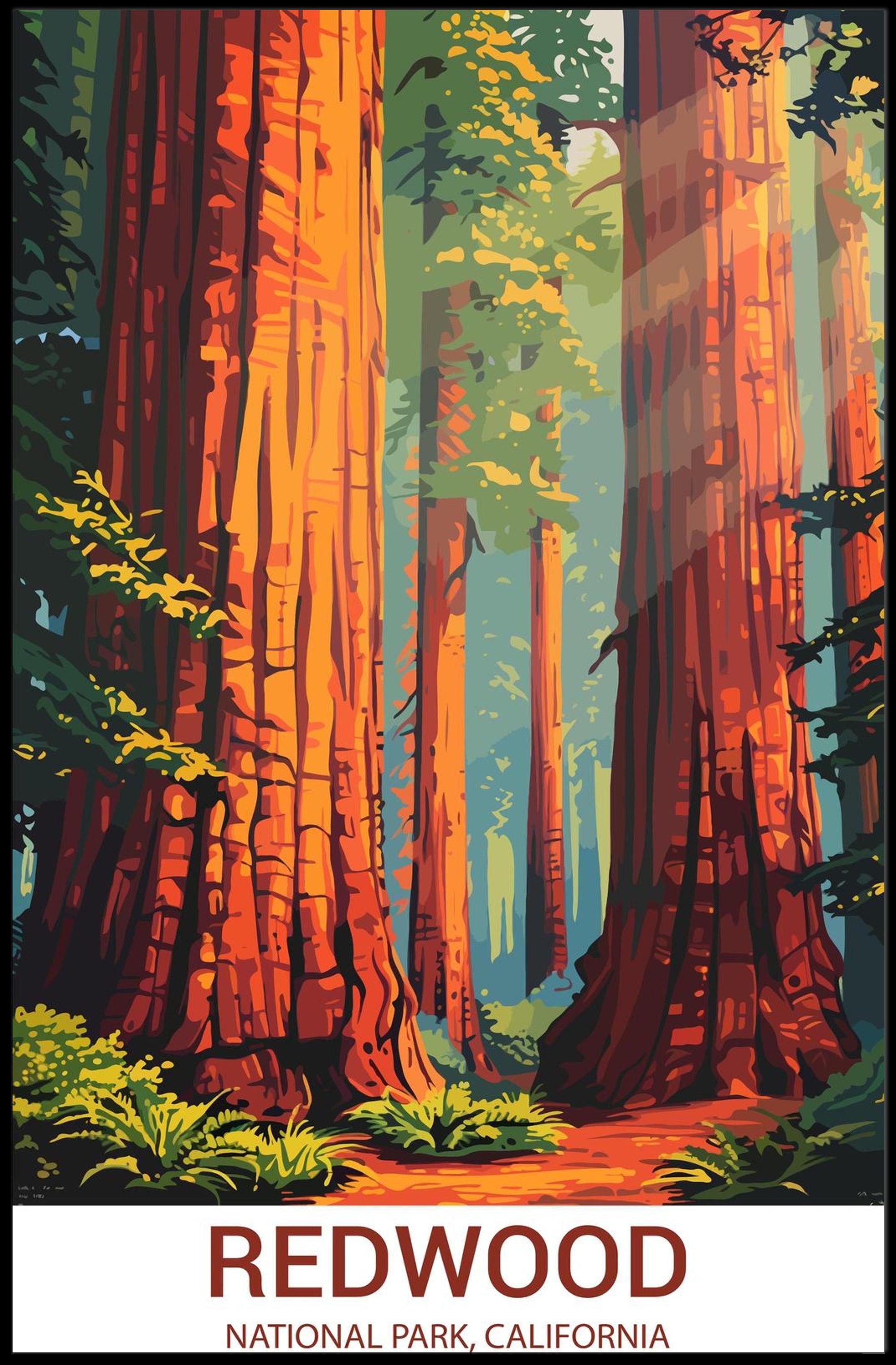 Redwood National Park: Majestic Giants Poster
