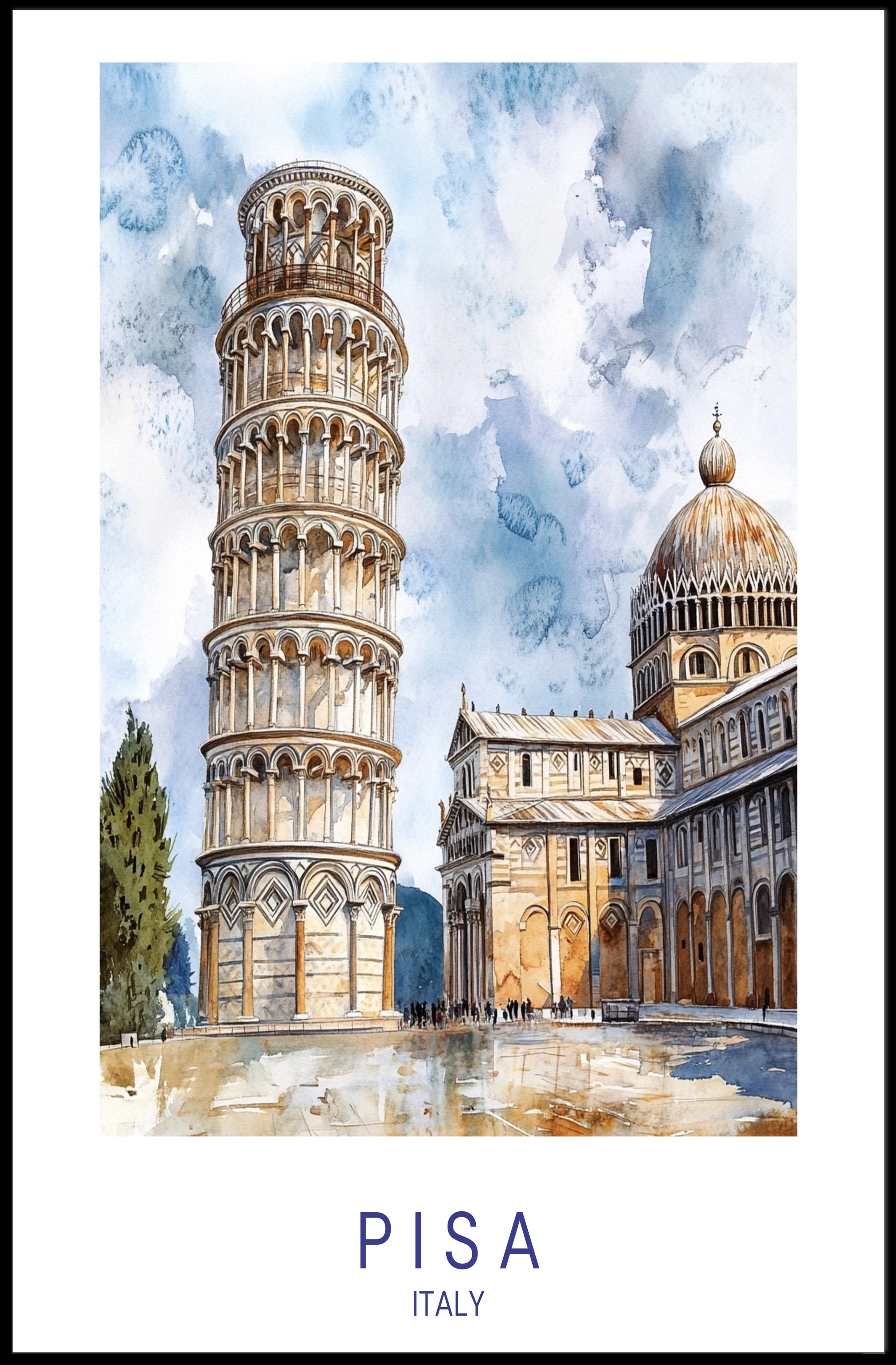 Pisa Art Poster PosterGoat