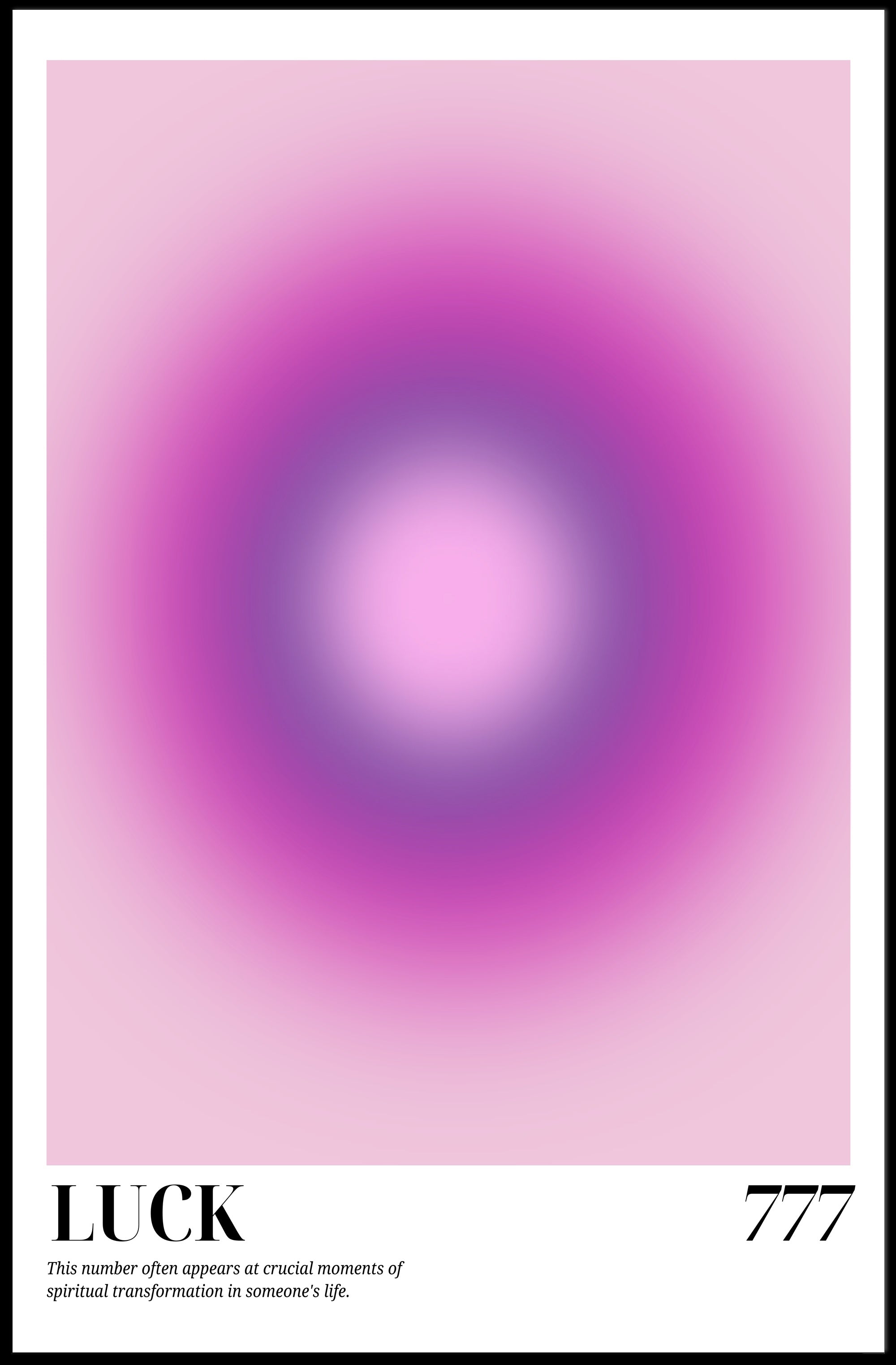 Spiritual Transformation 777 Luck Abstract Poster PosterGoat