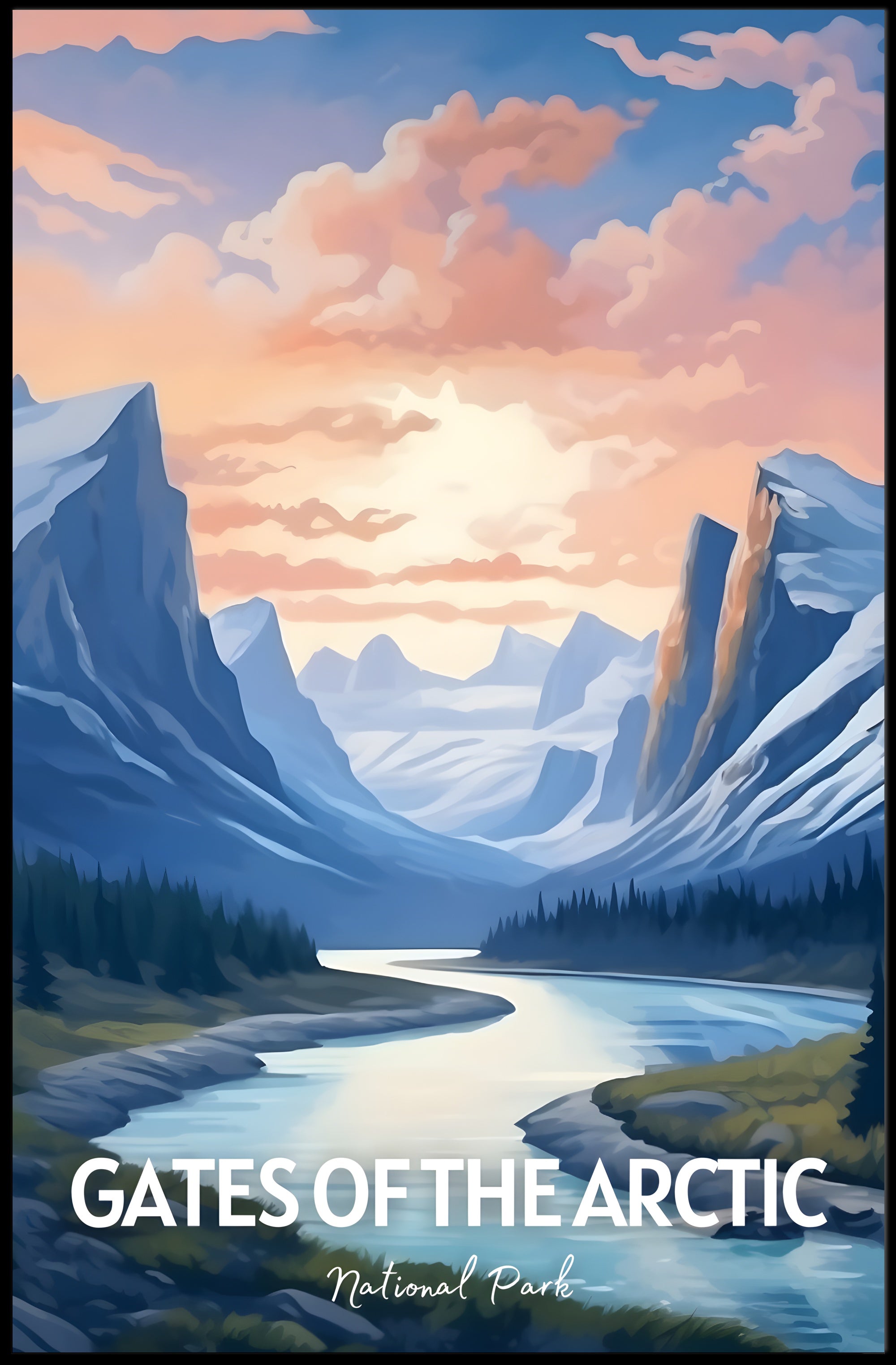 Gates of the Arctic Scenic National Park Poster