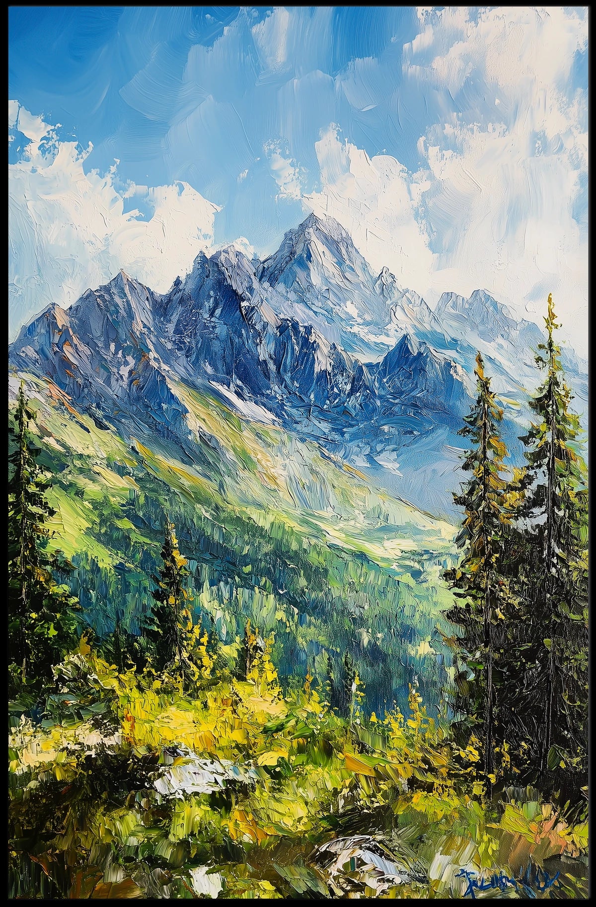 Slovakia High Tatras Mountain Landscape Scenic Poster