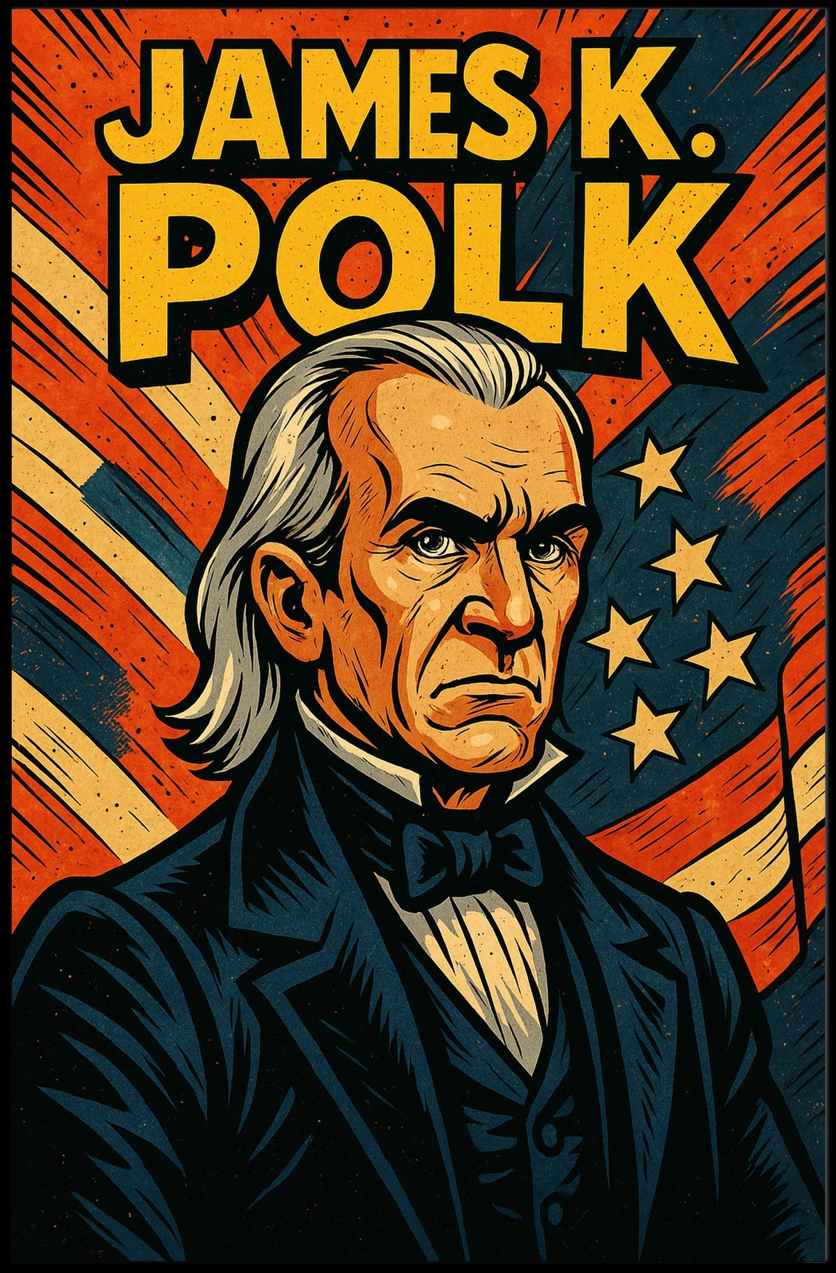 James K Polk Poster Scenic History Wall Art Print For Home