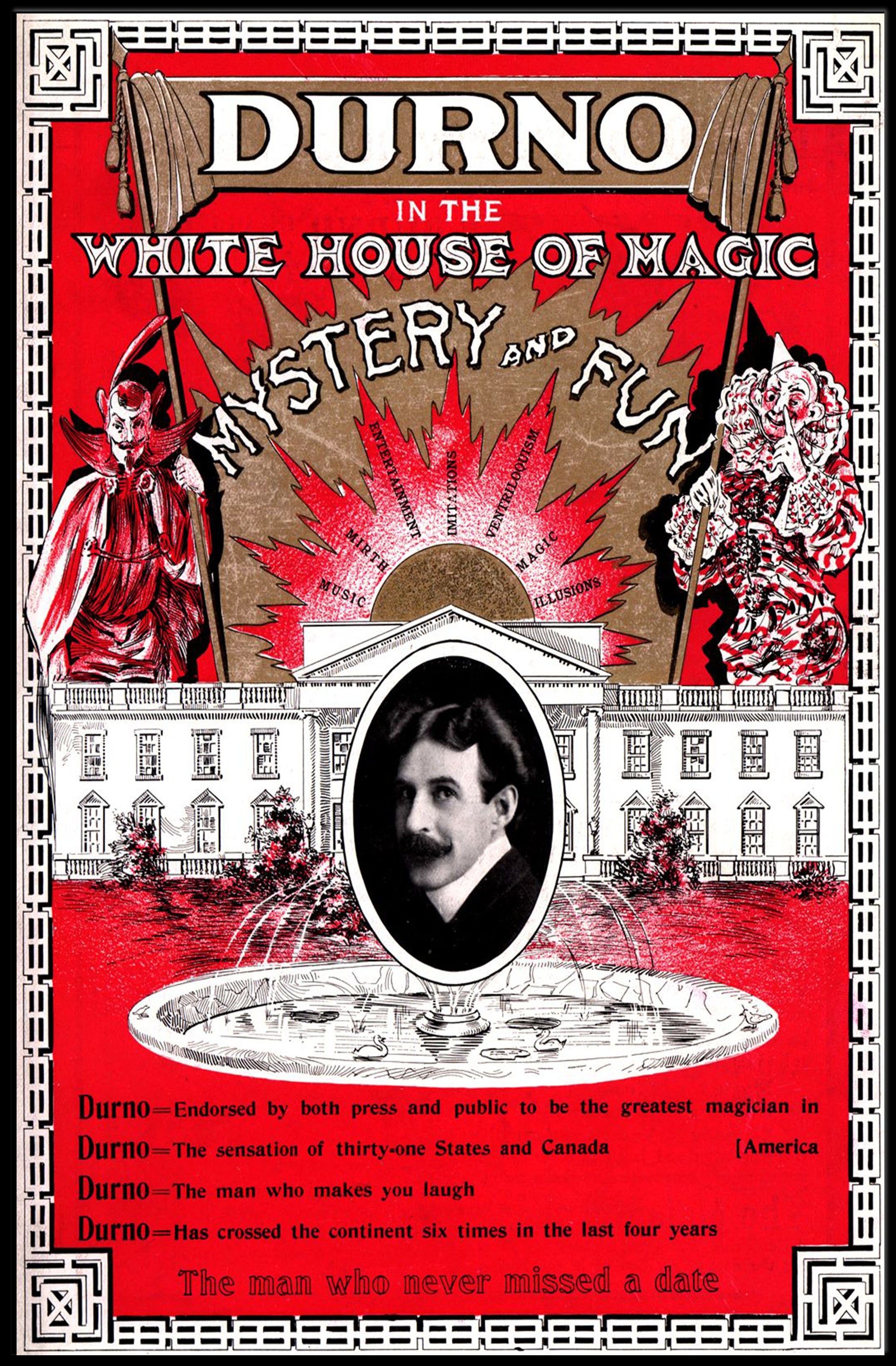 Durno the Magician Vintage Magic Show Cultural Poster