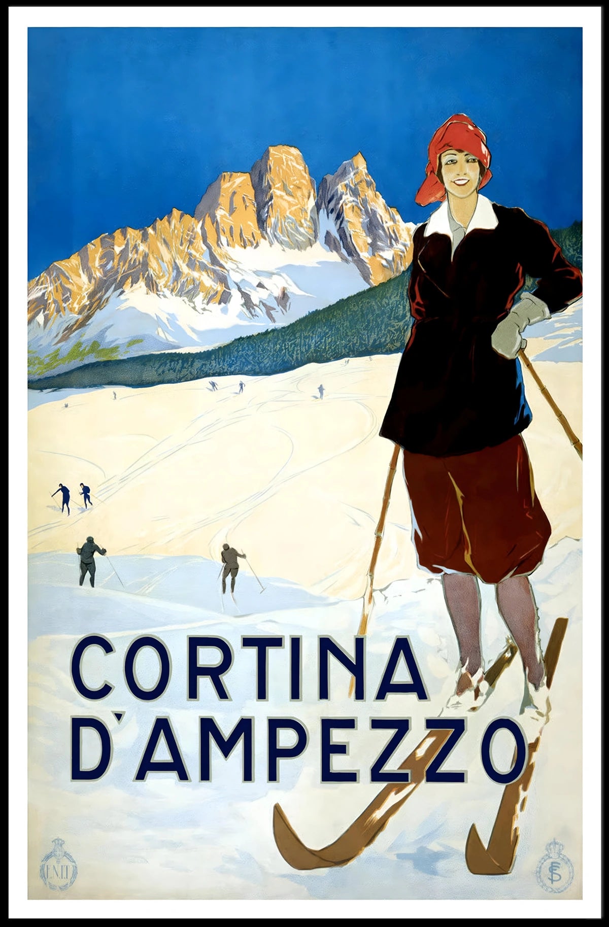 Cortina DAmpezzo Ski Resort Poster