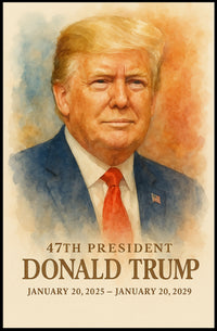 Trump Statesman Vision Patriotic Watercolor Poster