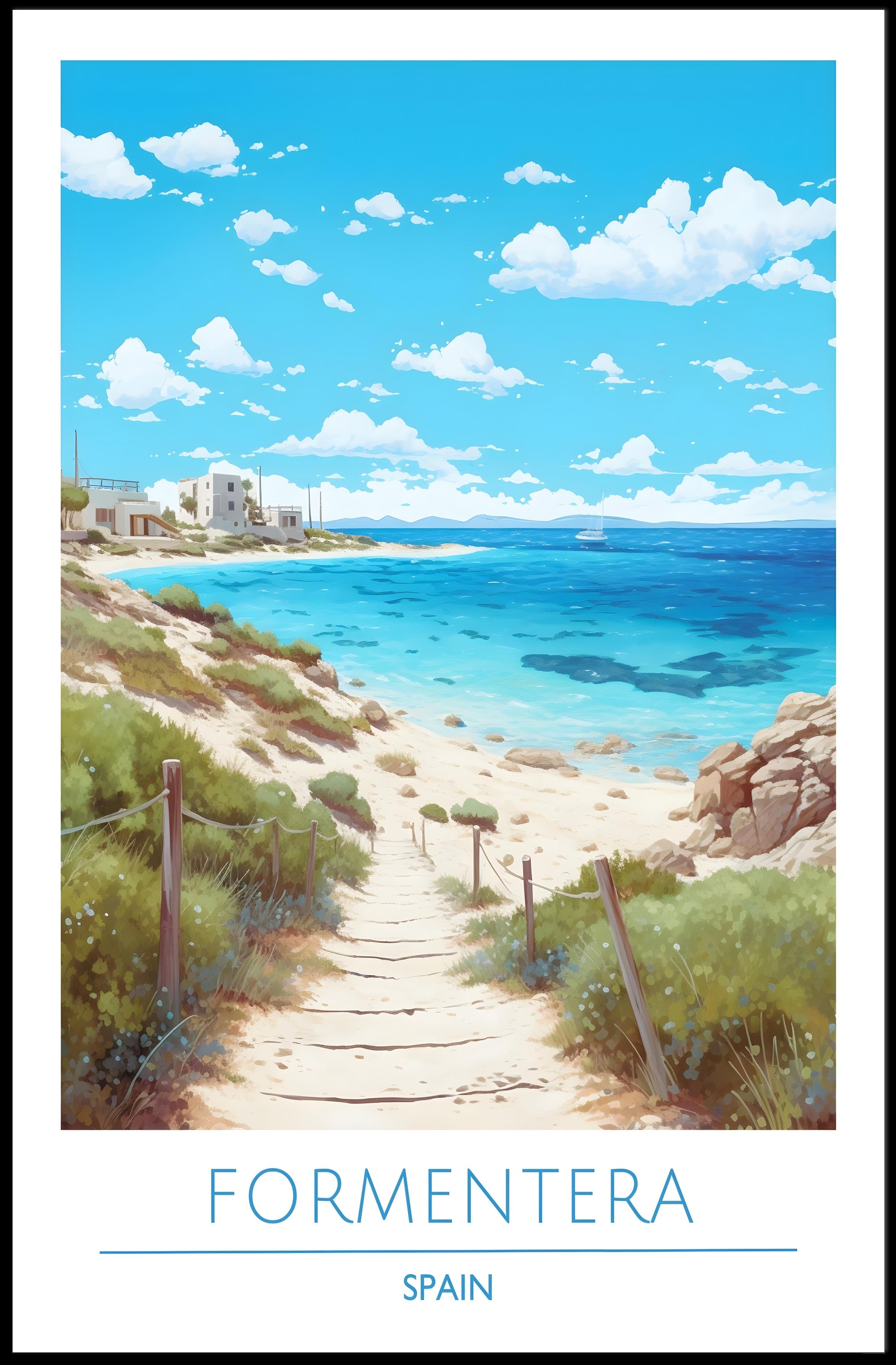 Formentera Serenity Travel Poster