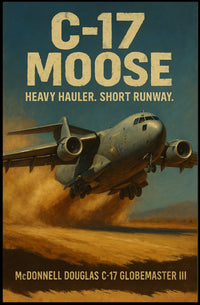 C-17 Globemaster III on Airfield Military Recruitment Poster
