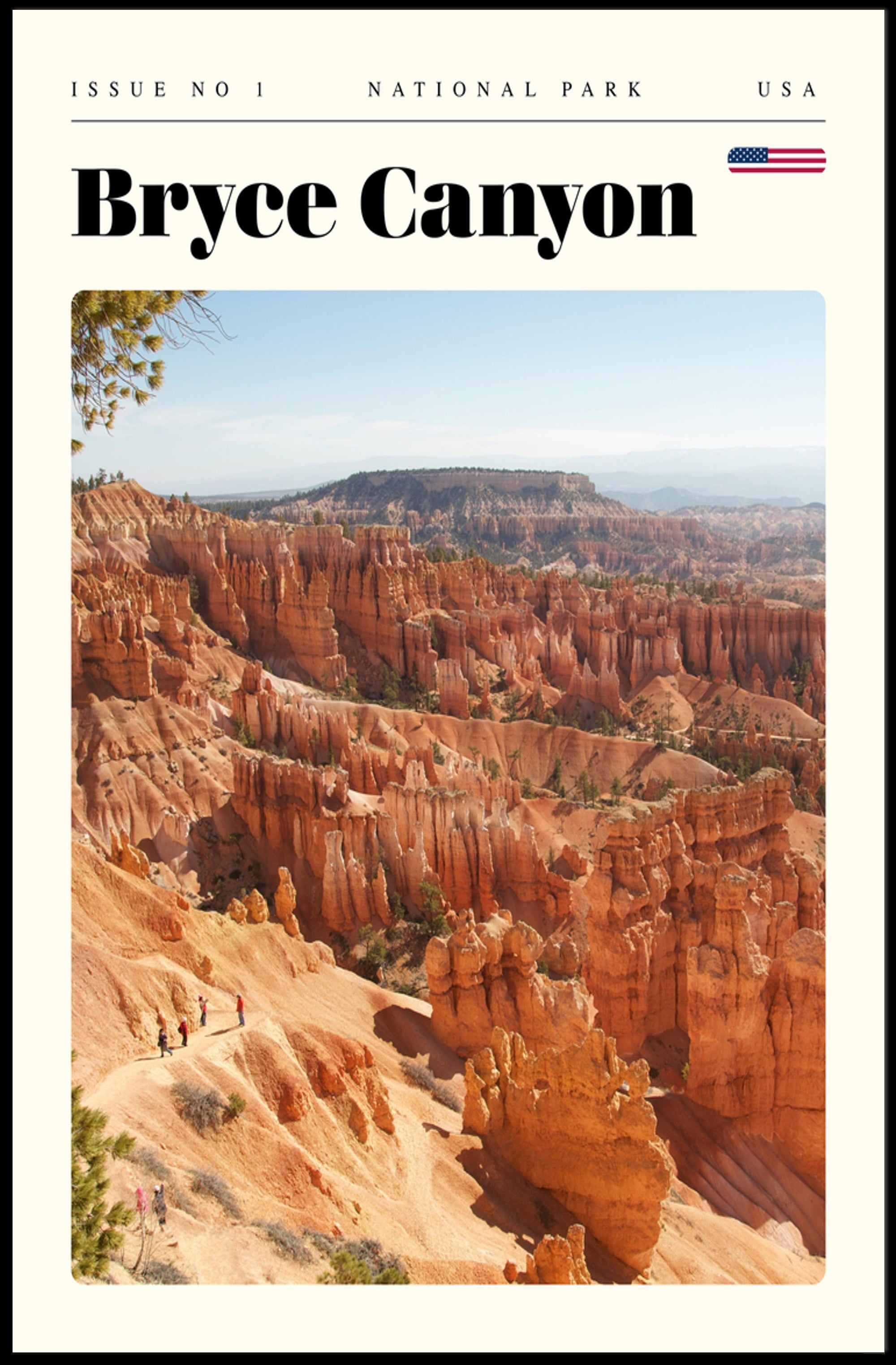 Bryce Canyon Travel Poster Vintage Landscape Print