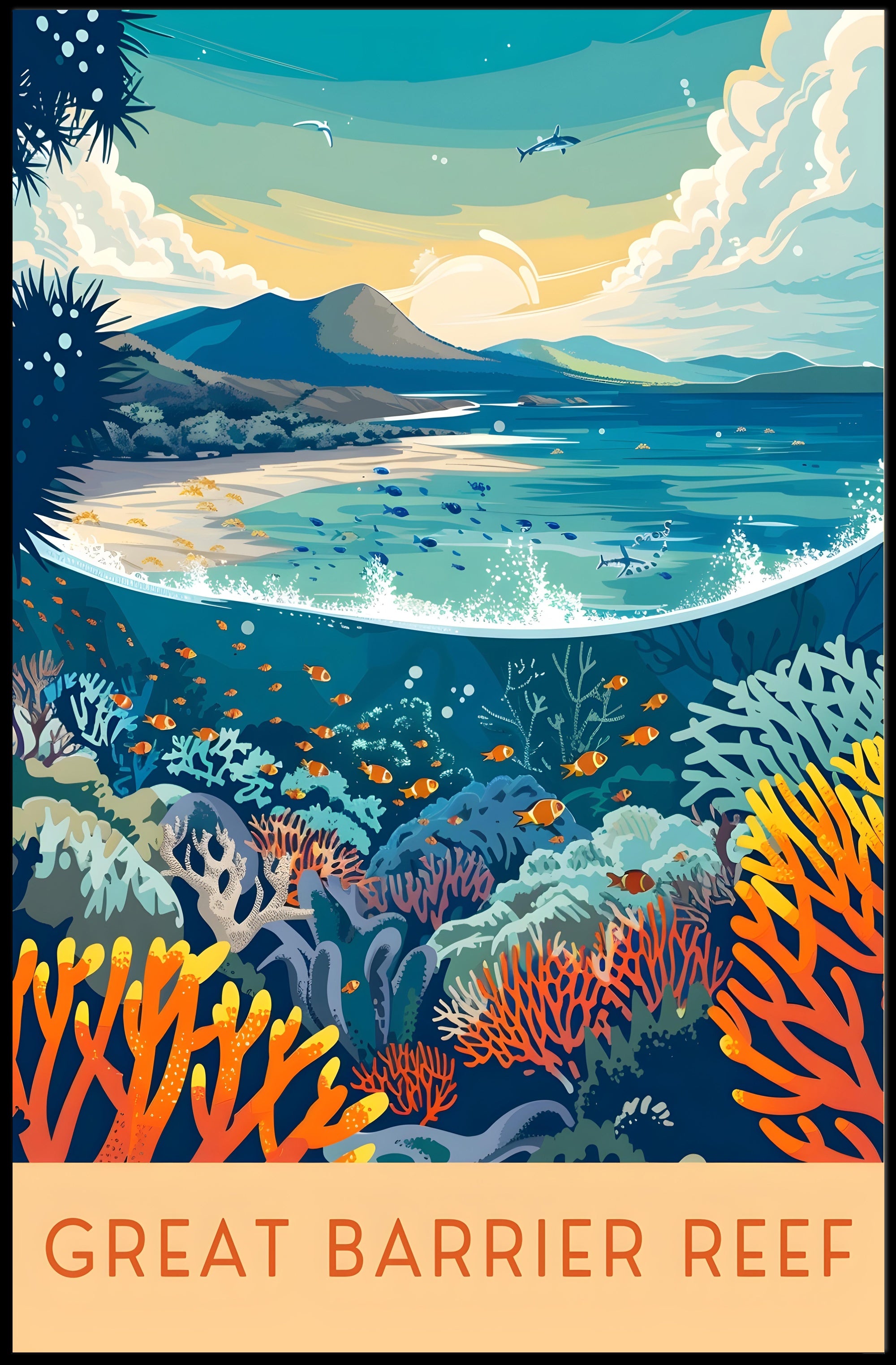 Great Barrier Reef Exploration Poster