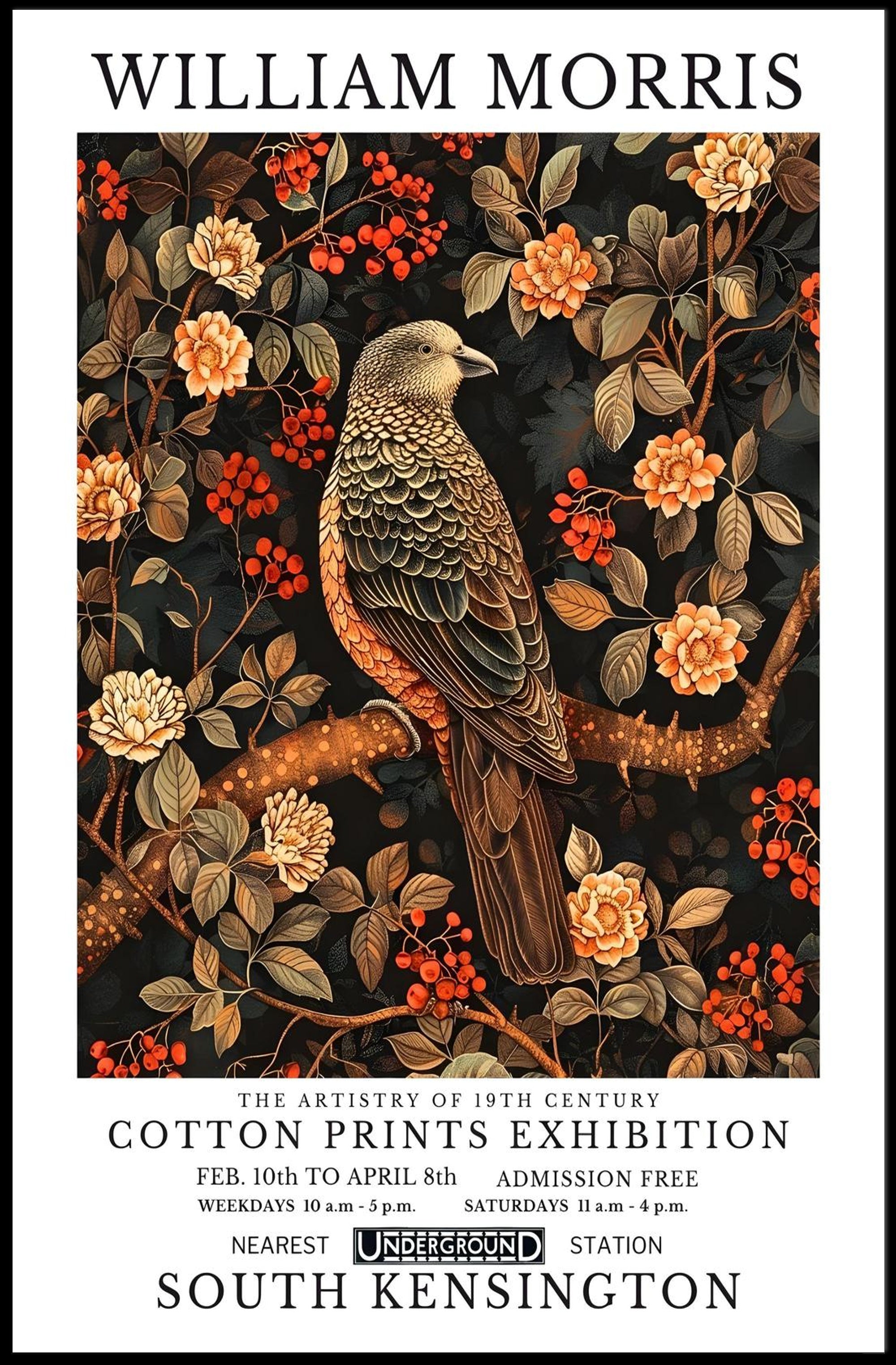 William Morris 19th Century Cotton Prints Artistic Poster