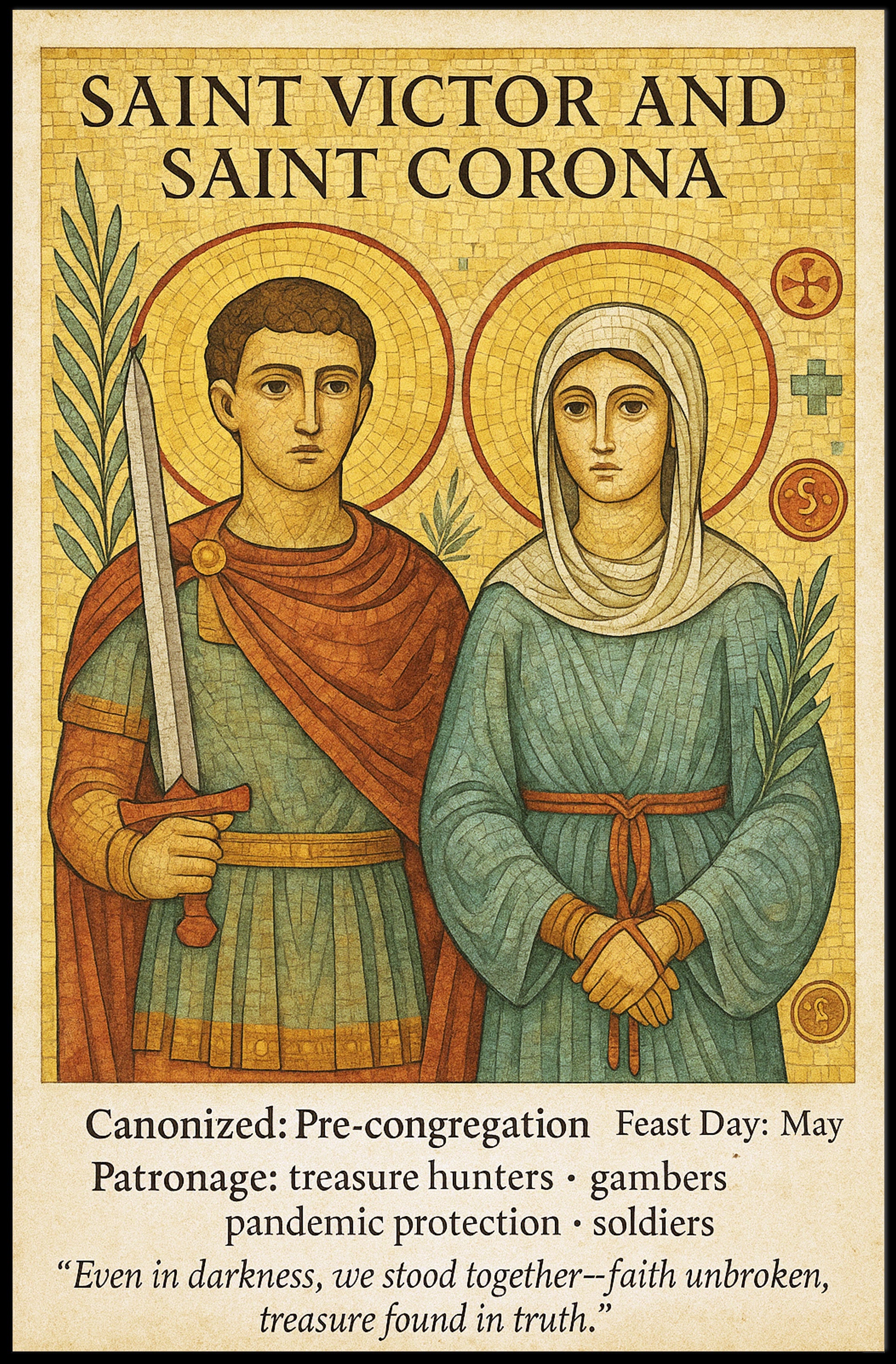 Saint Victor and Saint Corona Poster PosterGoat