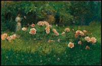 Woman in a Garden of Roses Poster