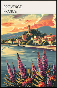 Charming Coastal Village in Provence Travel Poster