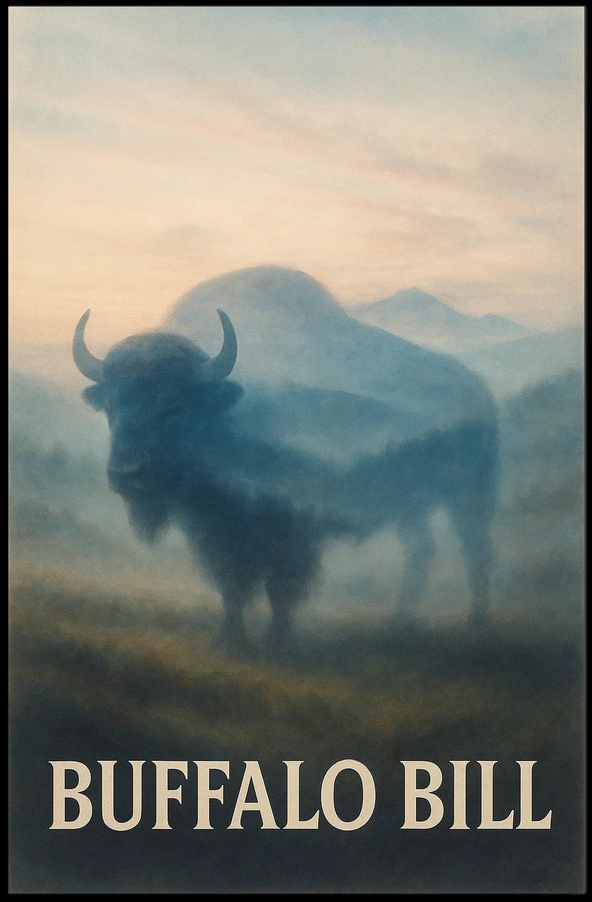 Buffalo Bill Wildlife Illustration Artistry Animal Poster
